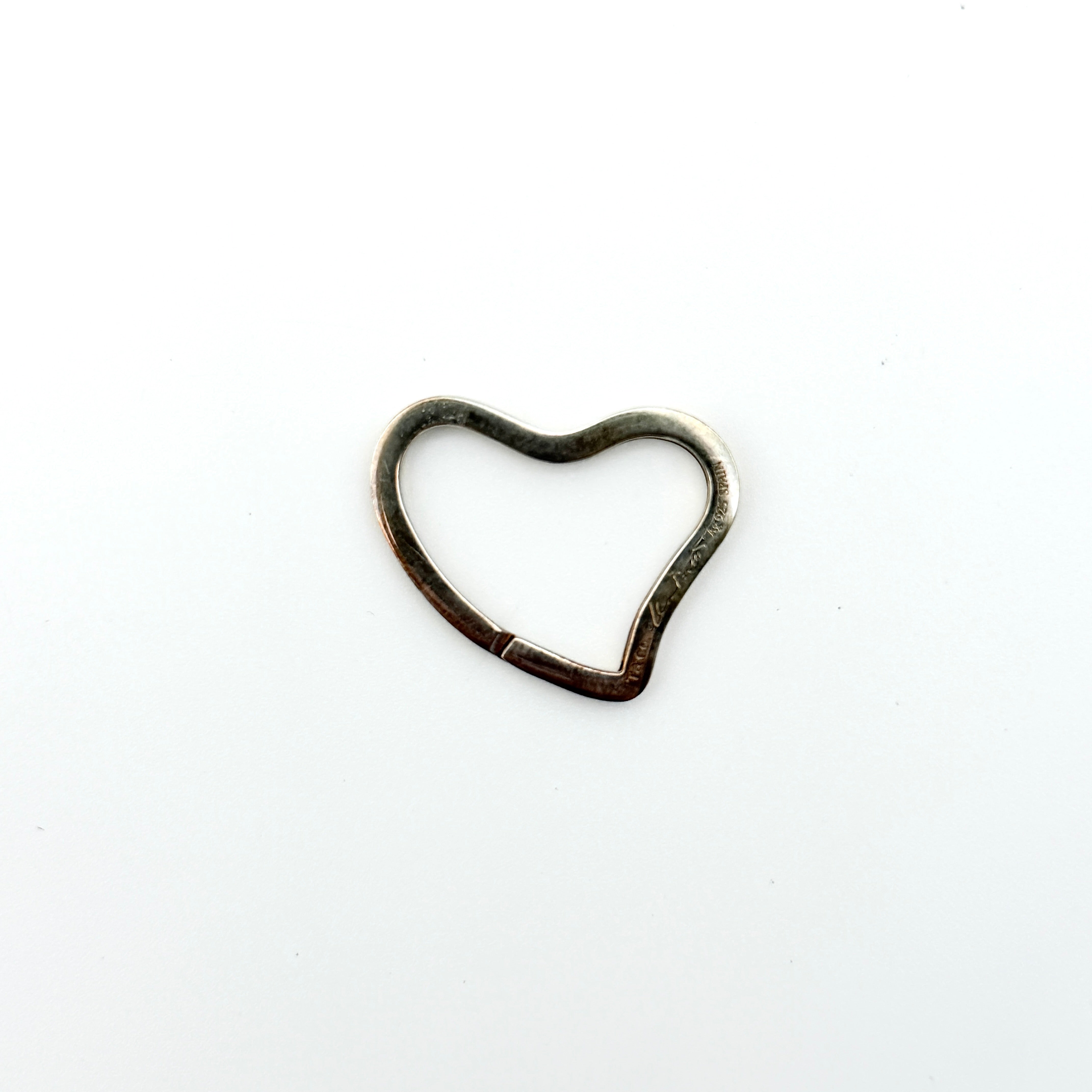 Tiffany & Co. Elsa Peretti Open Heart Key Ring Silver