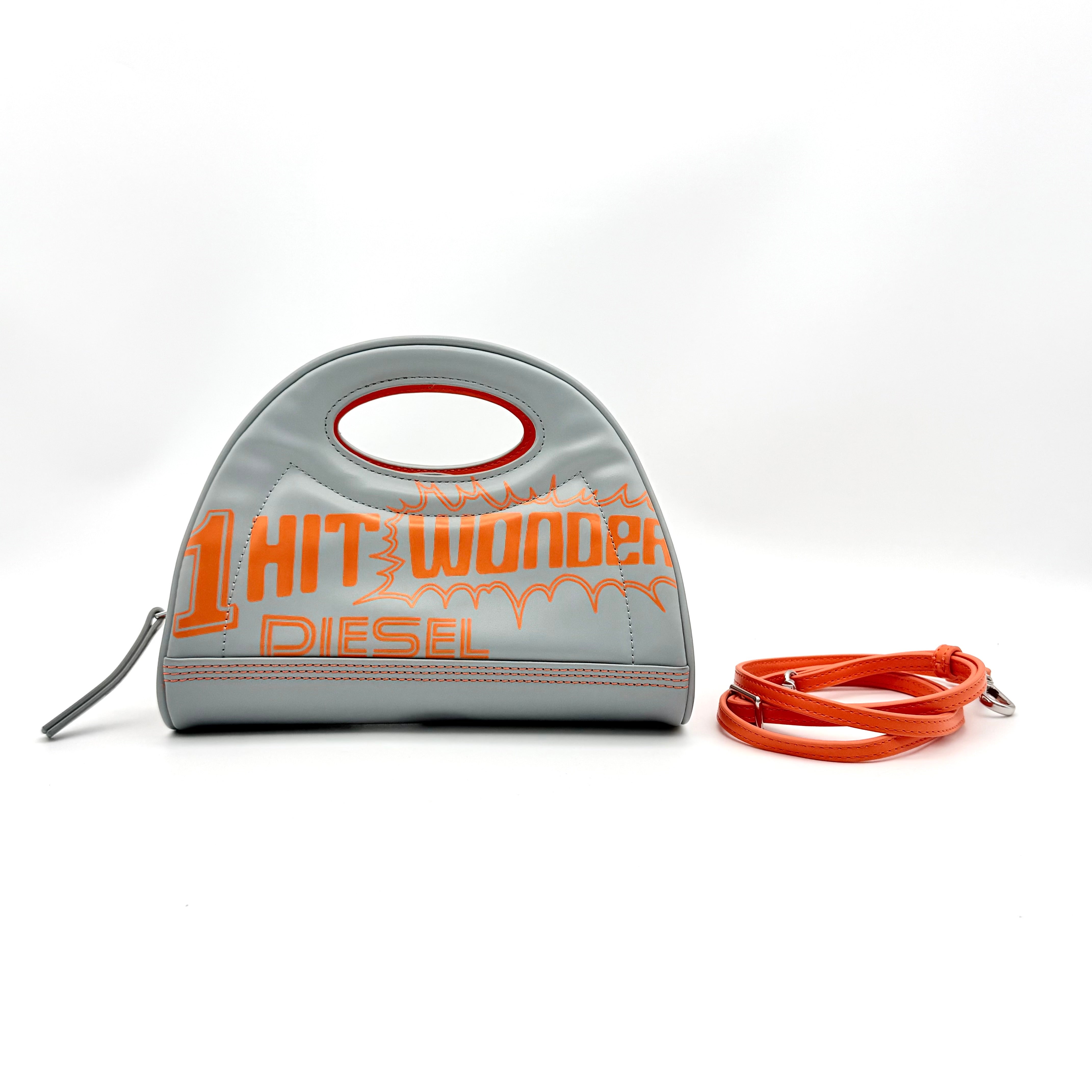 Diesel 2Way Graphic Moon Handbag Grey/Orange