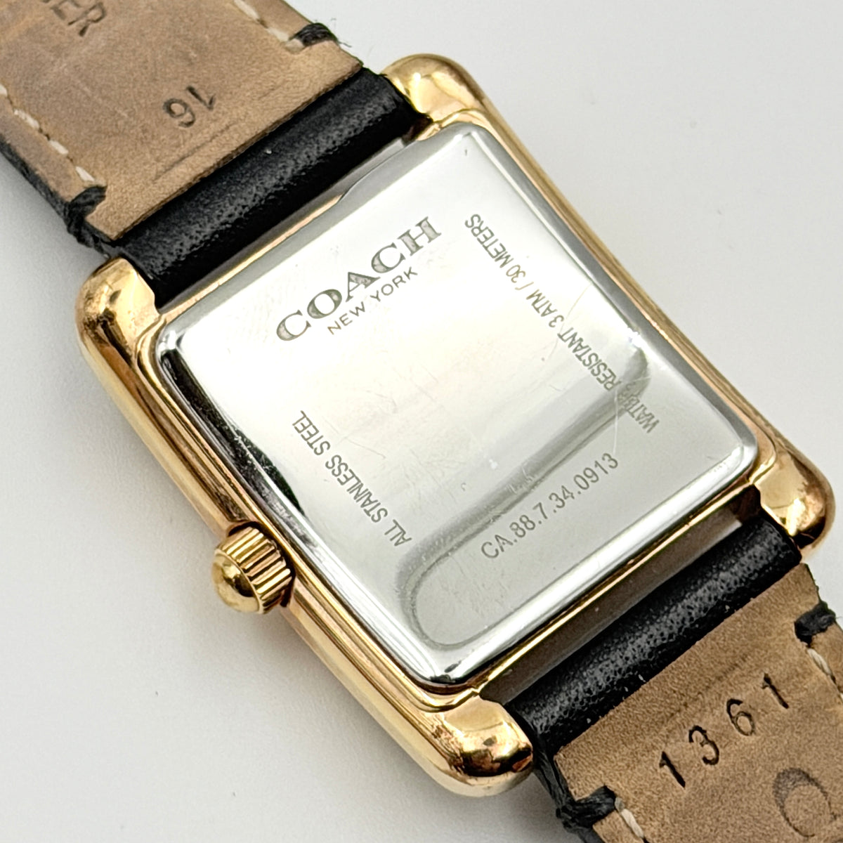Coach CA.88.7.34.0913 Rectangular Watch Gold/Black