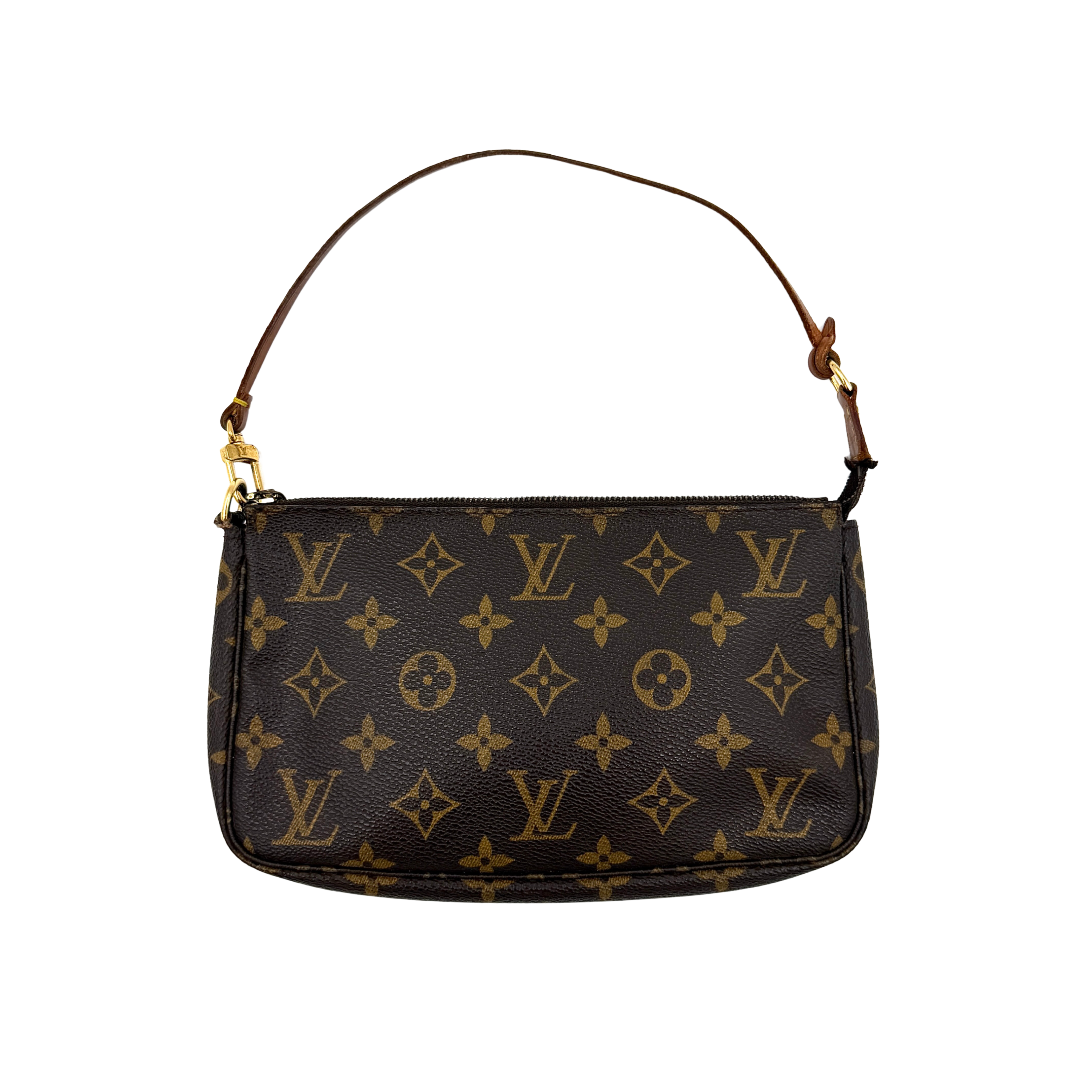 Louis Vuitton Monogram Pochette Bag Brown