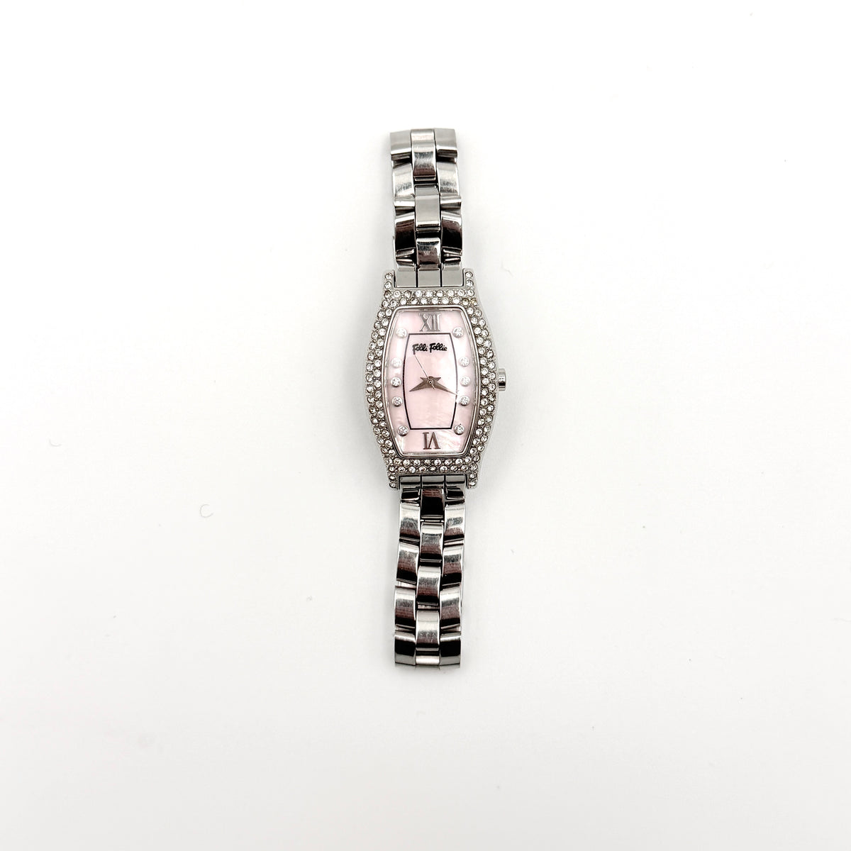Folli Follie Crystal WF6A063BS Pink Dial Stainless Steel Watch