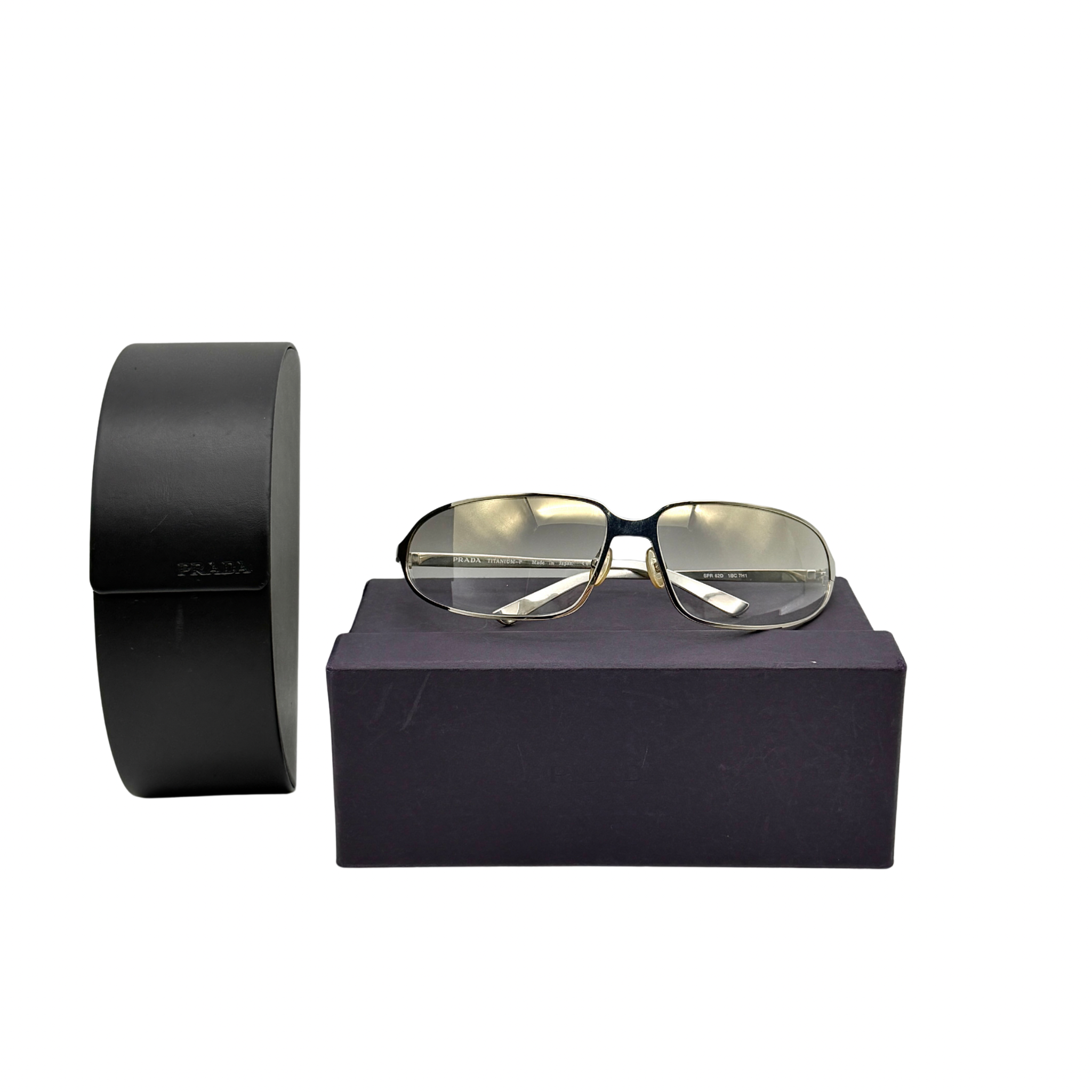 Prada Titanium Vintage Sunglasses Silver