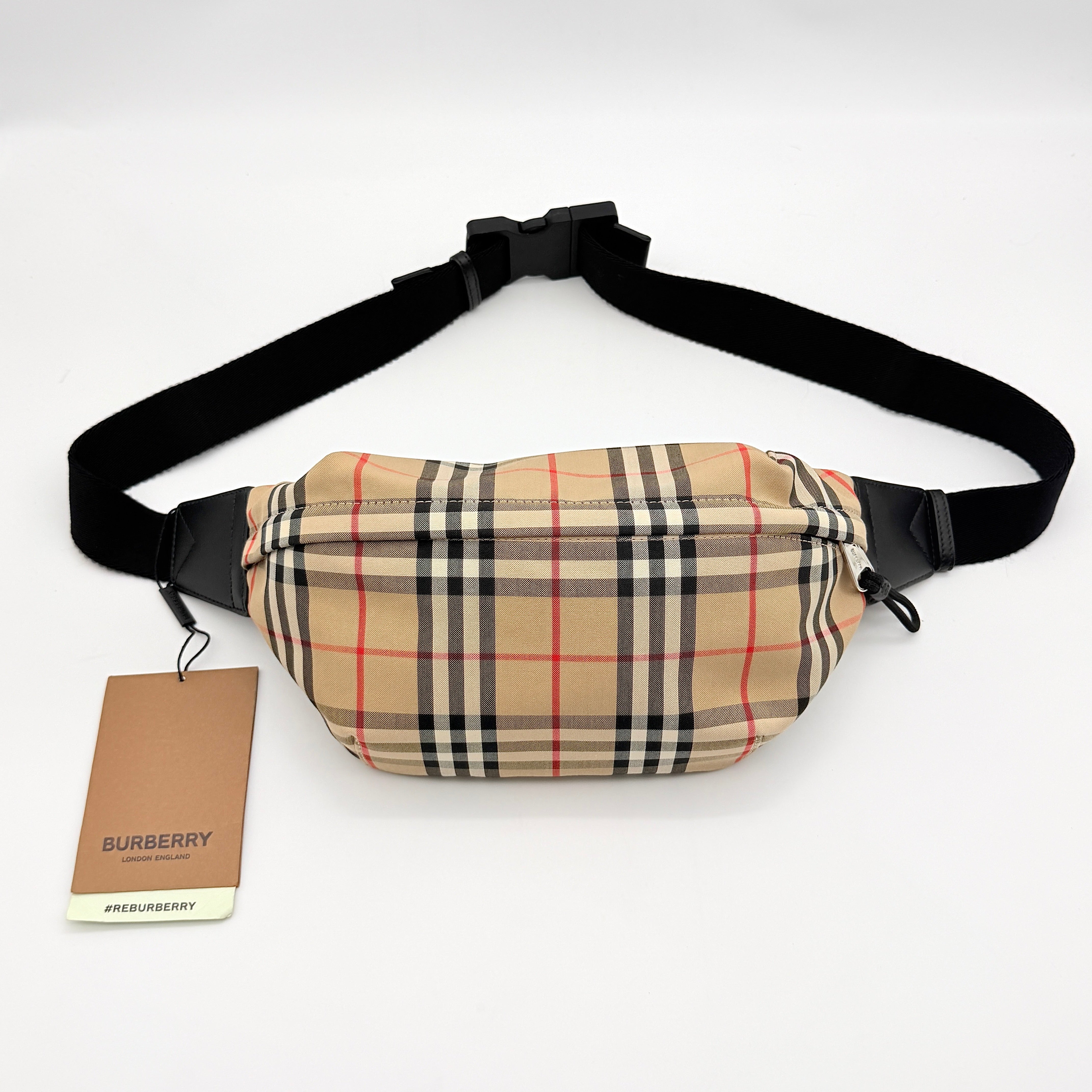 Burberry Nova Check Waist Bag Beige