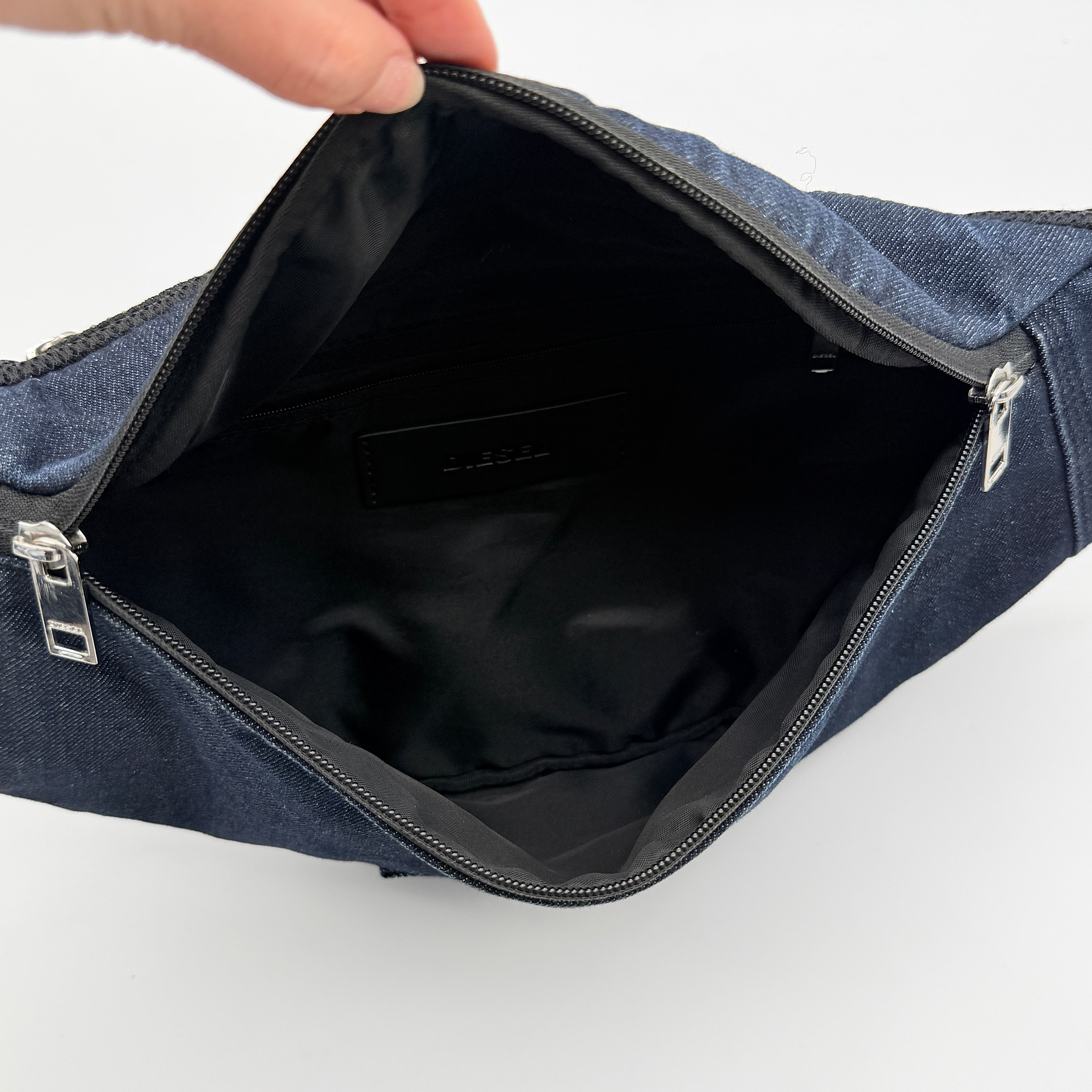 Diesel Logo Belt Bag Denim Blue