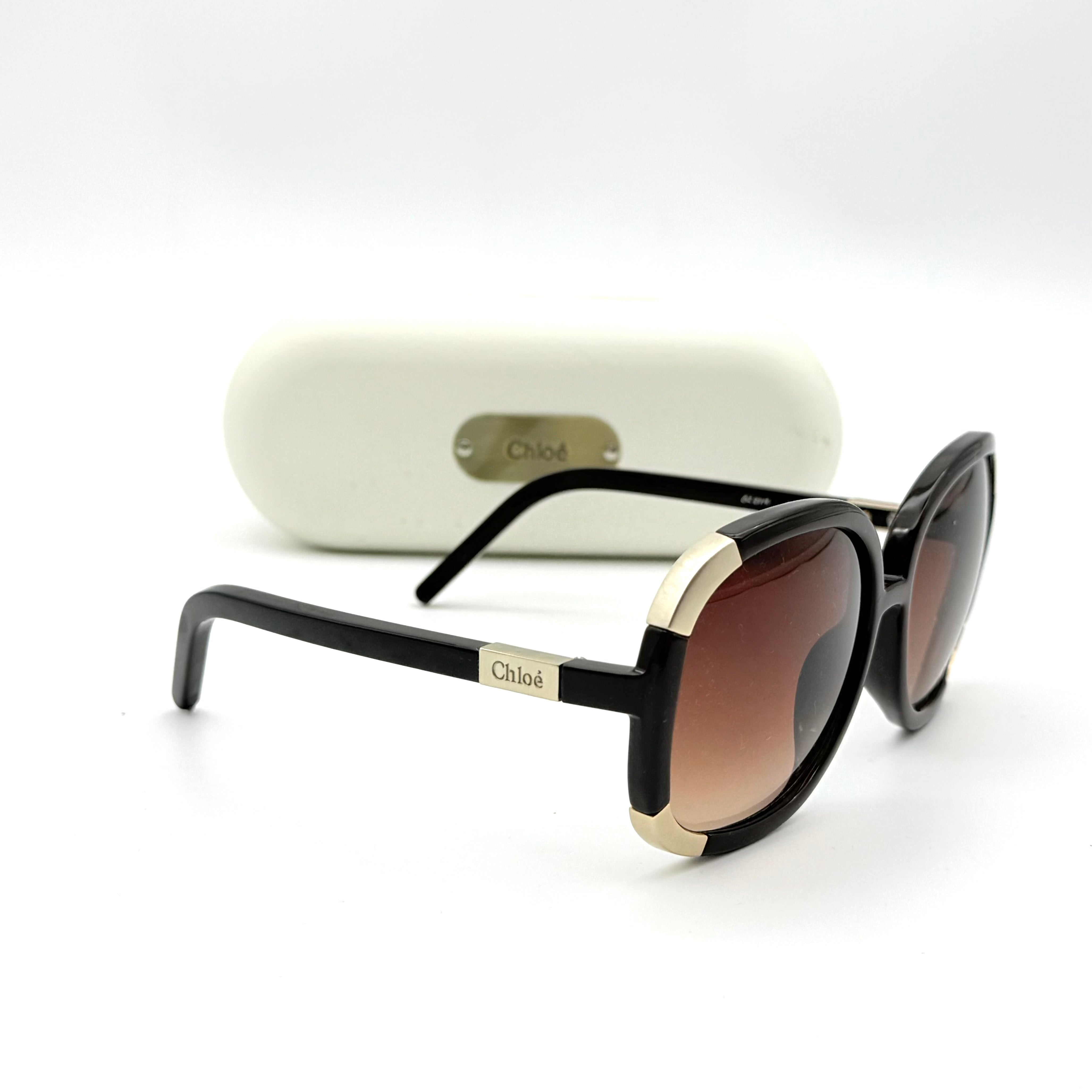 Chloe CL2119 Brown Gradient Sunglasses Gold/Black