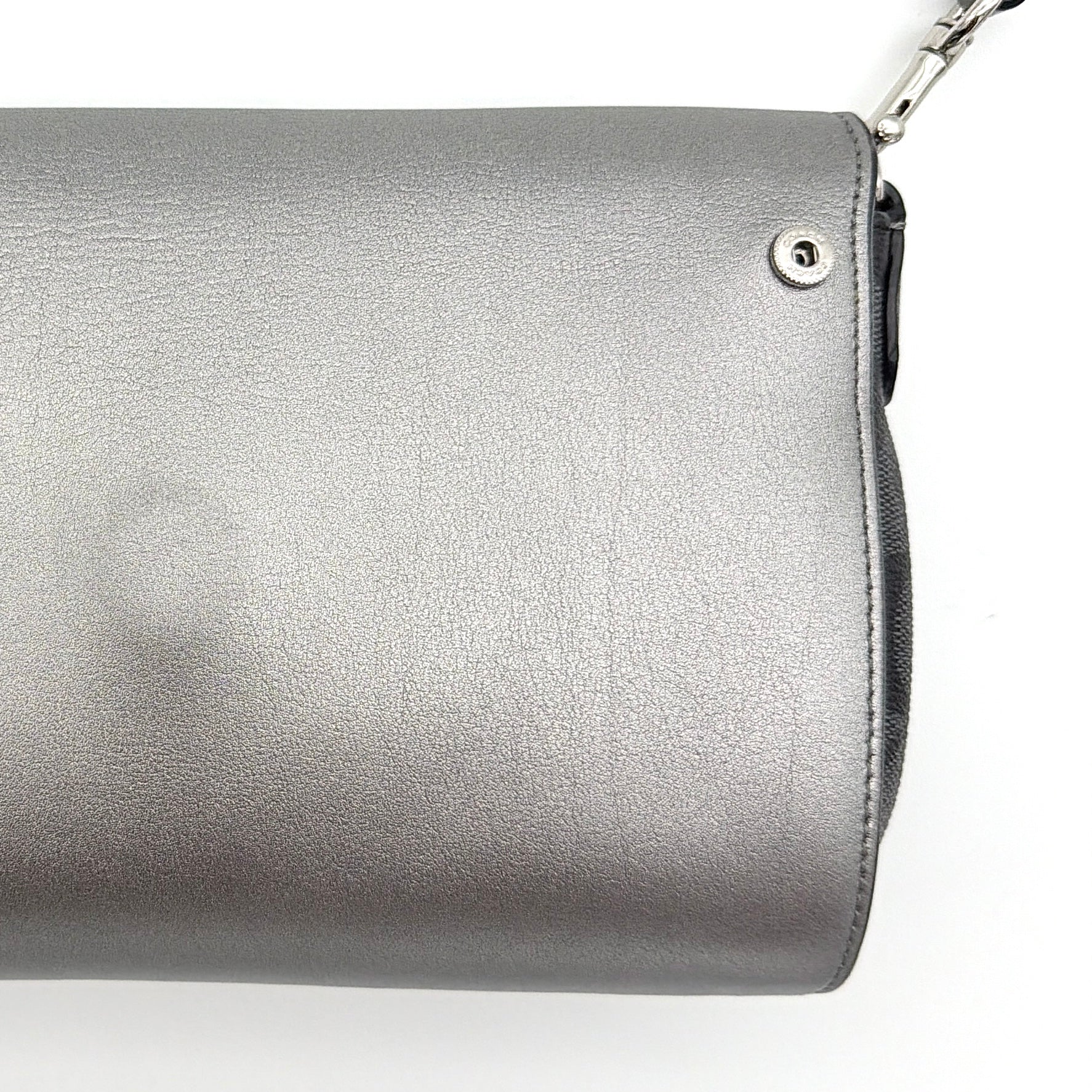 Coach Signature Reversible Flap Crossbody Bag Black/Silver