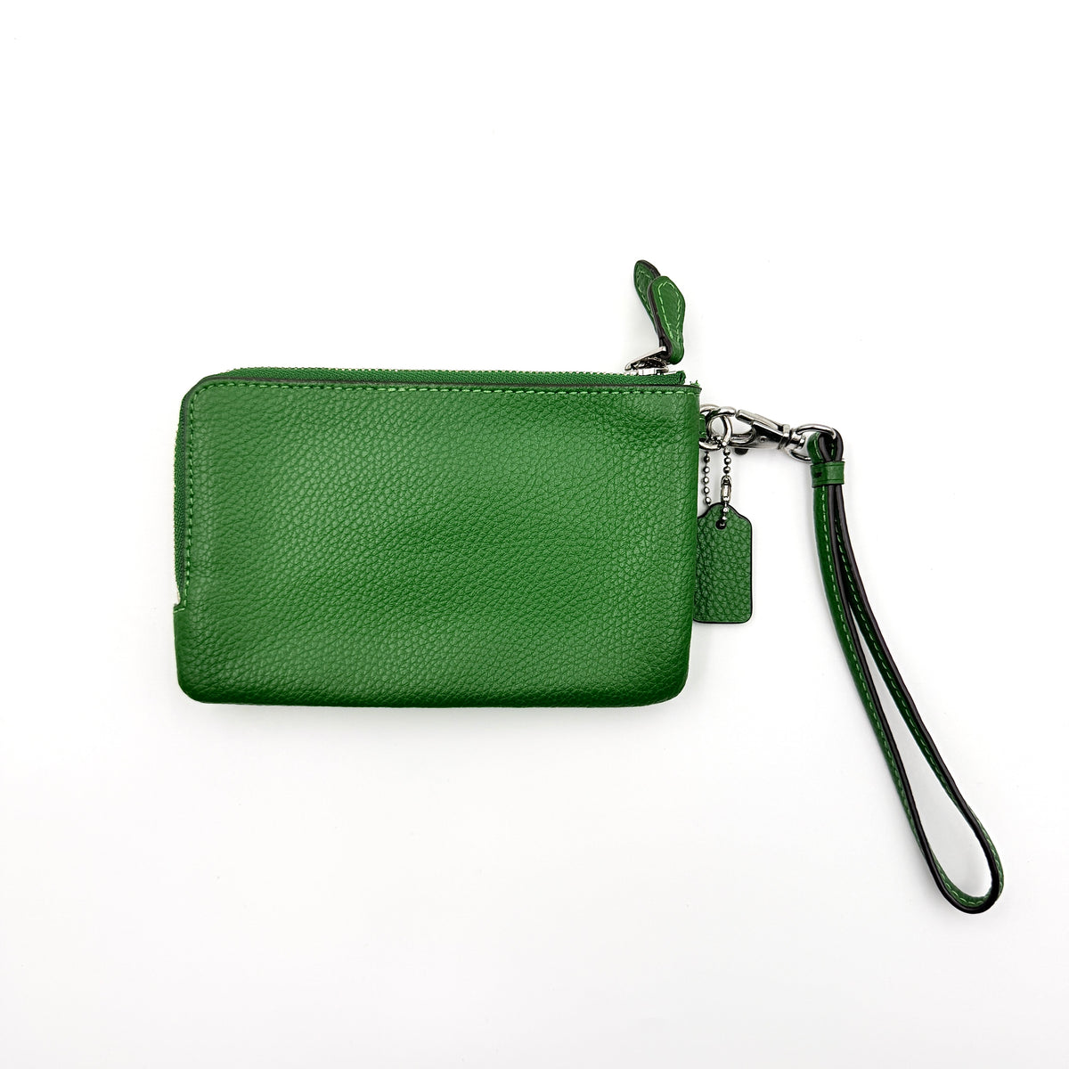 Coach Corner Zip Wristlet Green