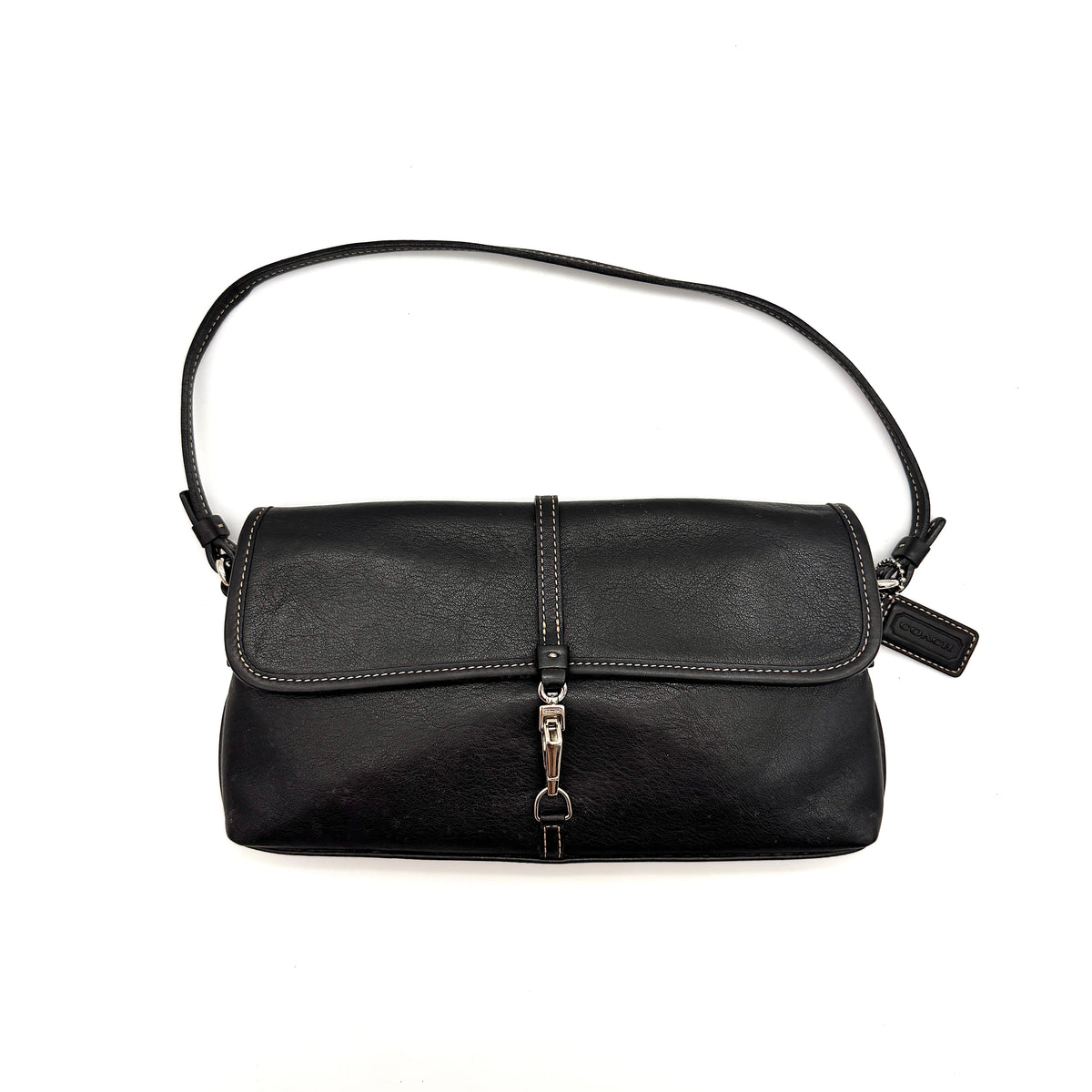 Coach Y2K Demi Clip Baguette Shoulder Bag Black