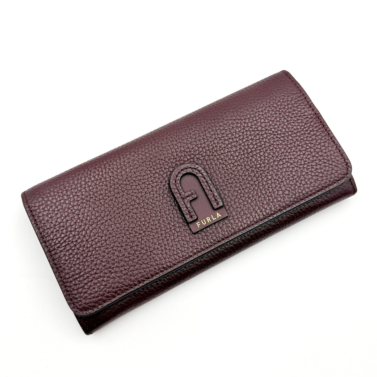 Furla Dafne Leather Long Wallet Burgundy