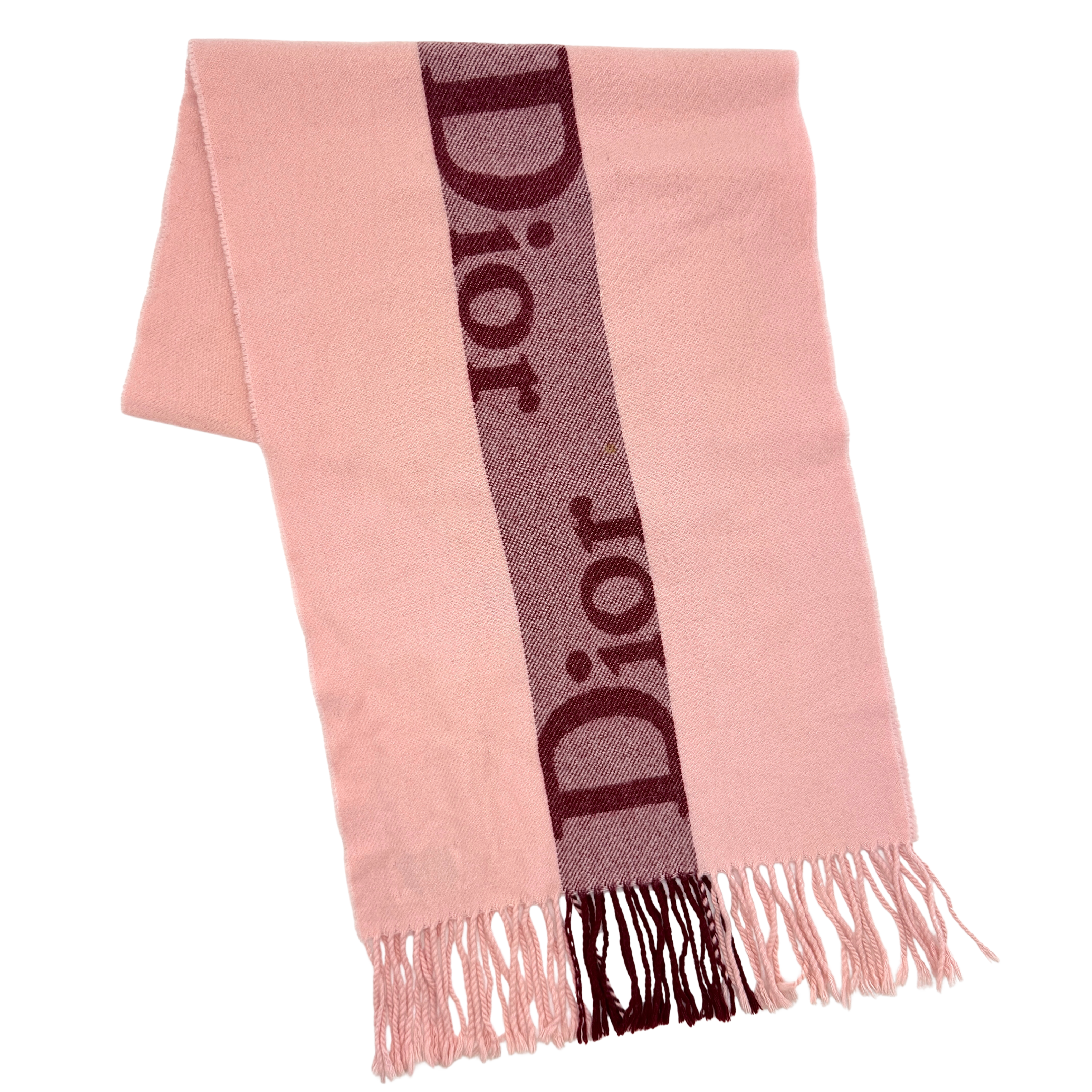 Dior Spell Out Logo Scarf Pink
