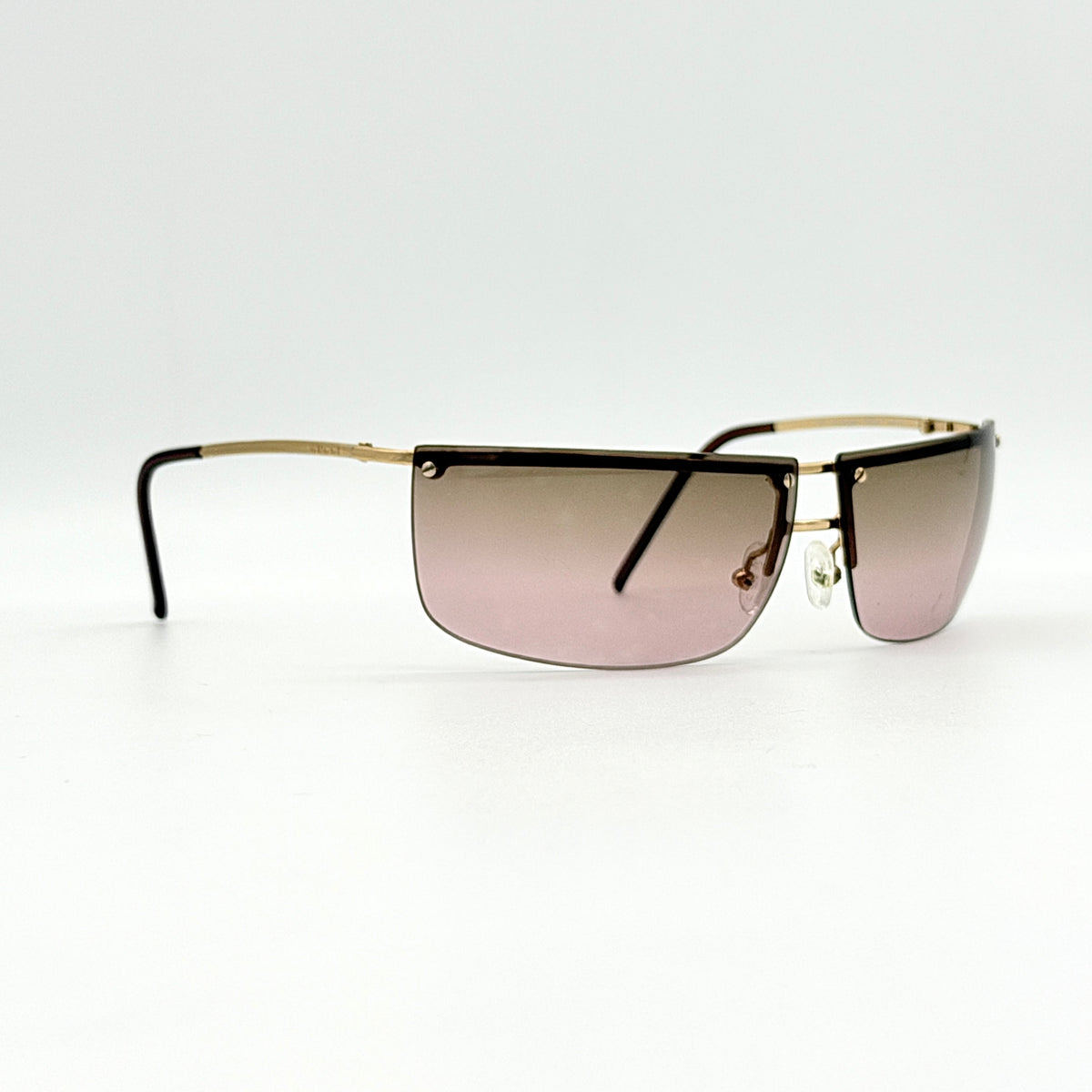 Gucci GG2653/S Gradient Rimless Sunglasses Gold