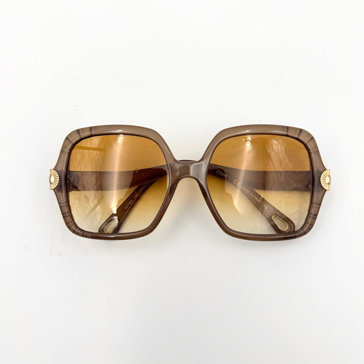 Chloe CE746S Heart Square Sunglasses Brown/Gold