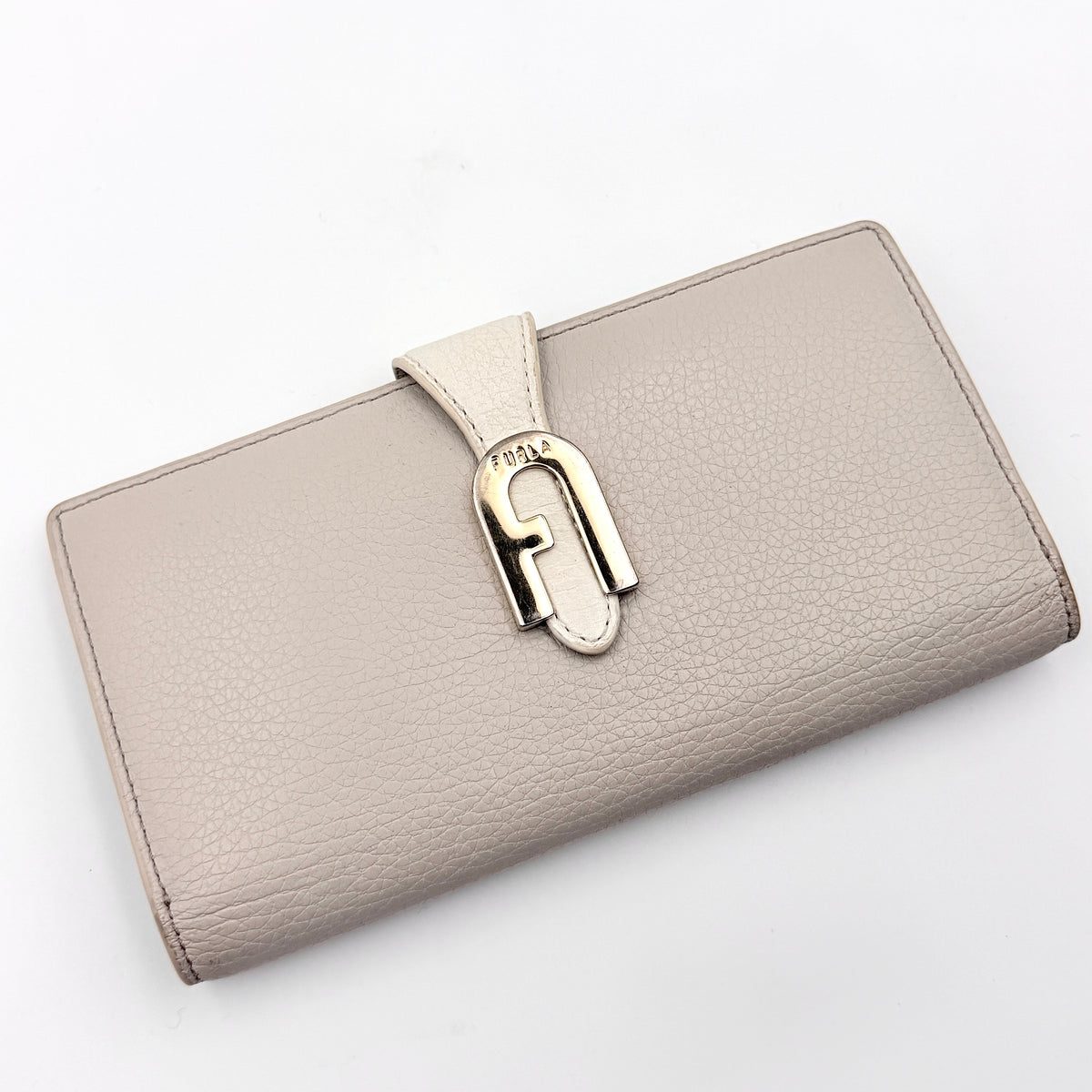 Furla Sofia Grainy Continental Long Wallet Ivory