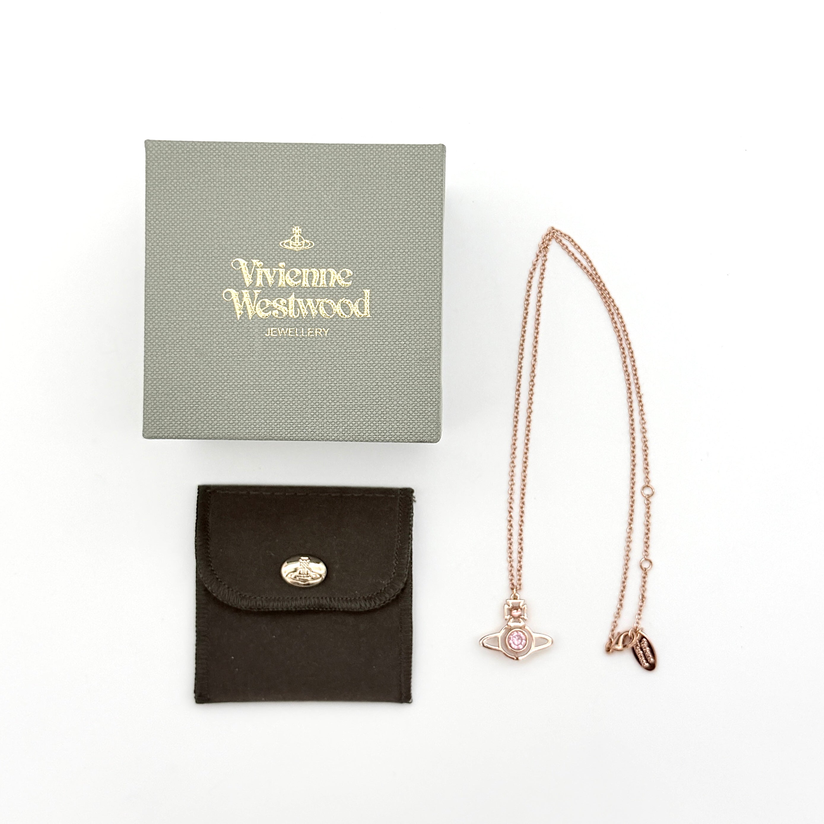 Vivienne Westwood Orb Rona Necklace Rose Gold/Pink