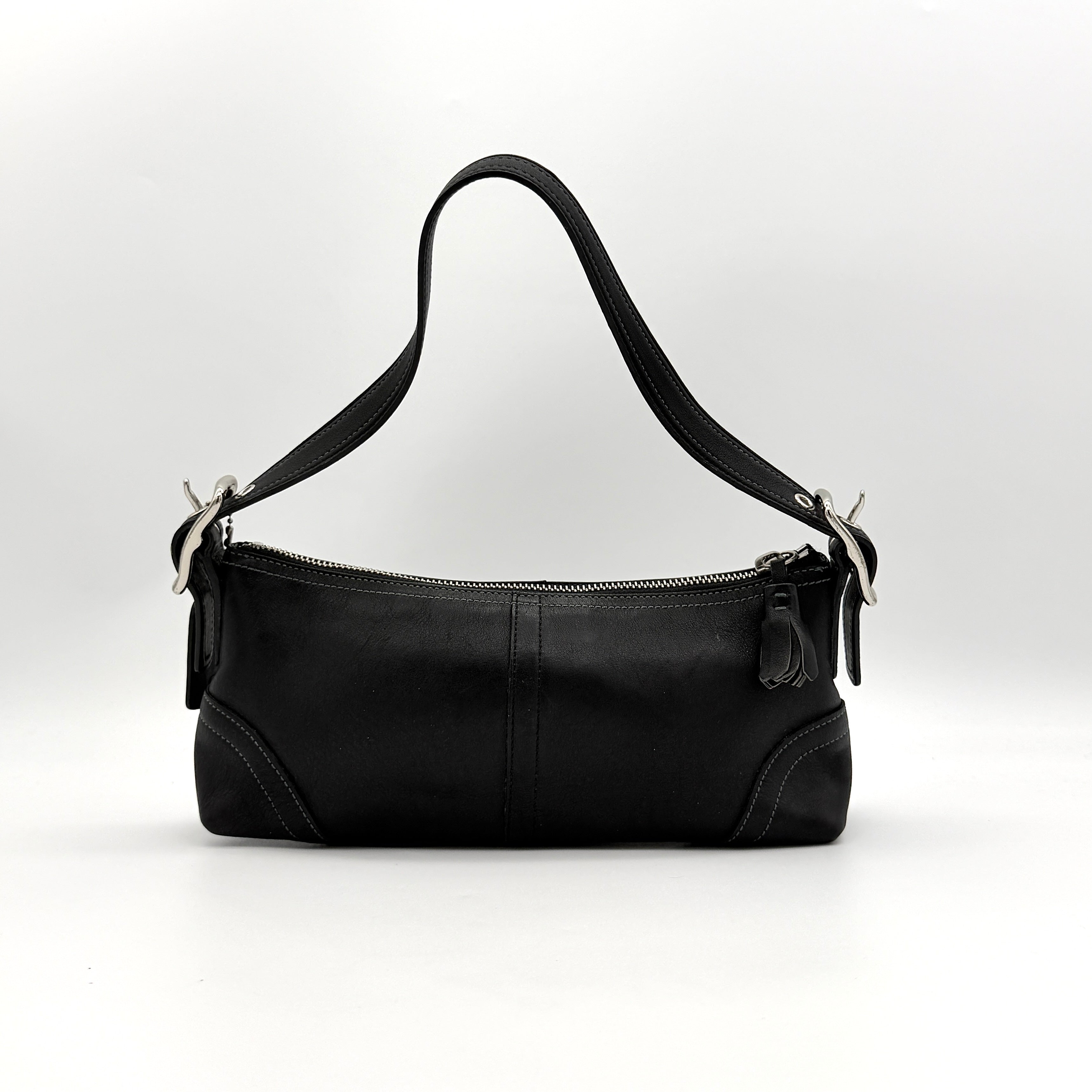 Coach Y2K Hampton Demi Baguette Shoulder Bag Black
