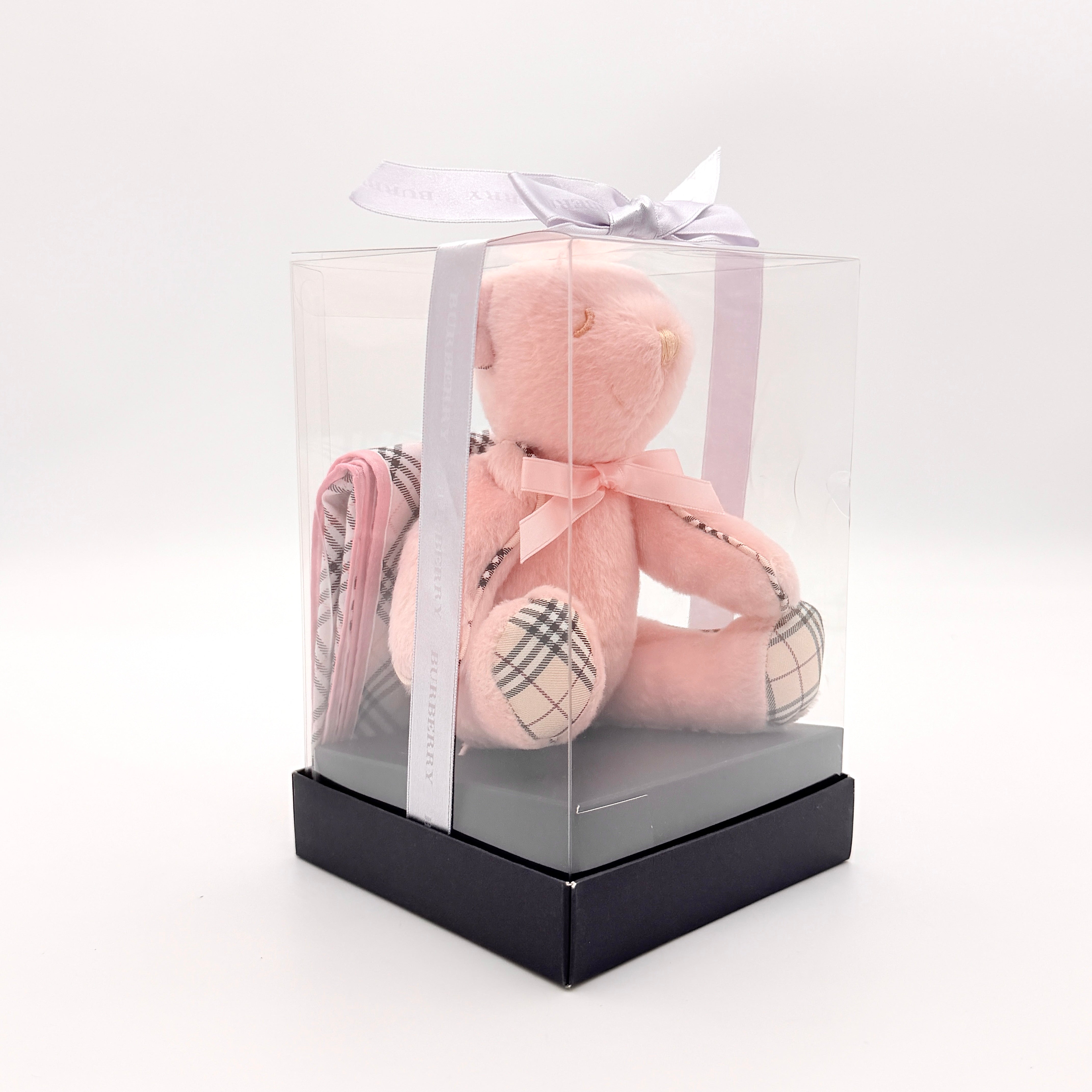 Burberry Teddy Bear Plush Set Pink (With Nova Check Scarf)