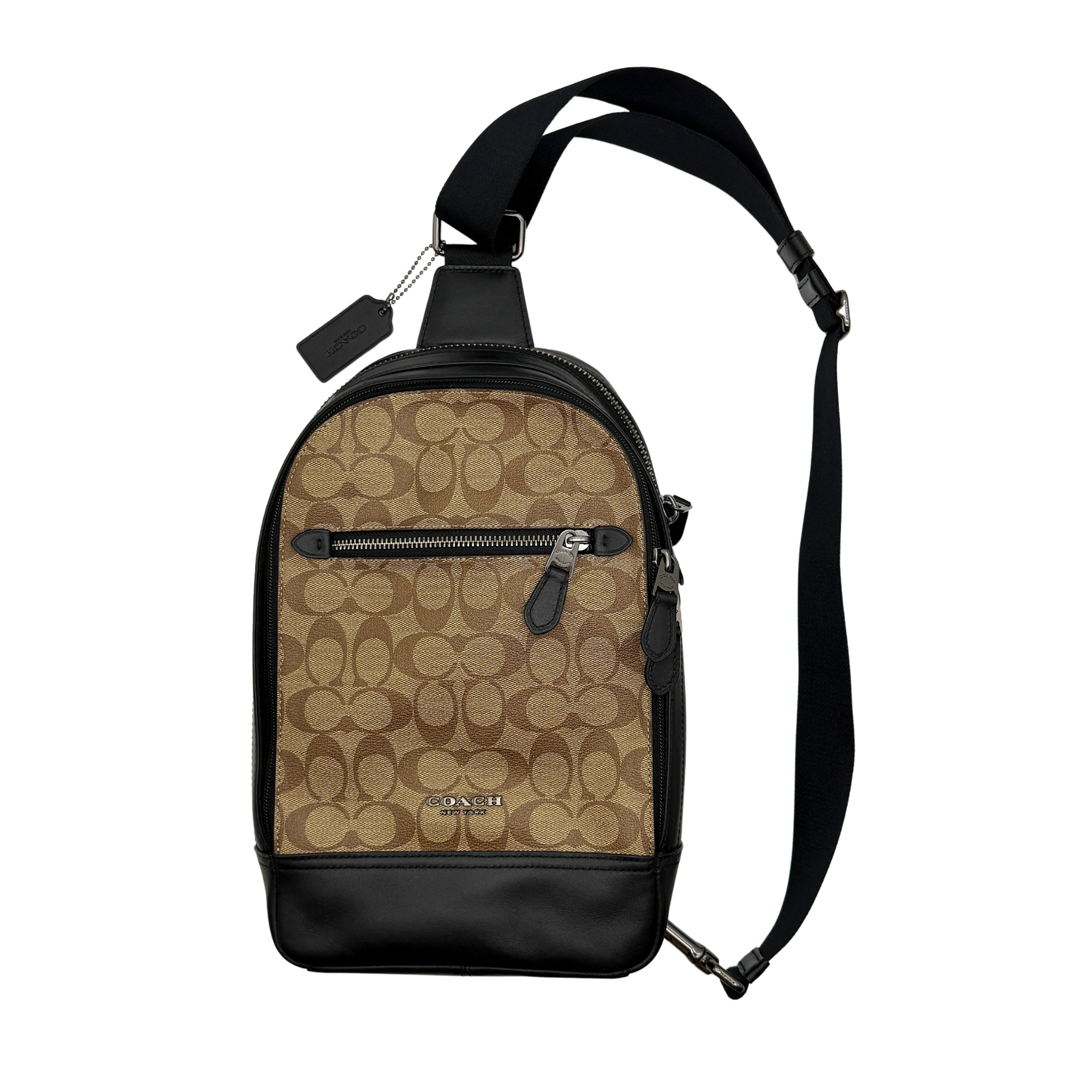 Coach Signature Graham Crossbody Bag Black/Beige