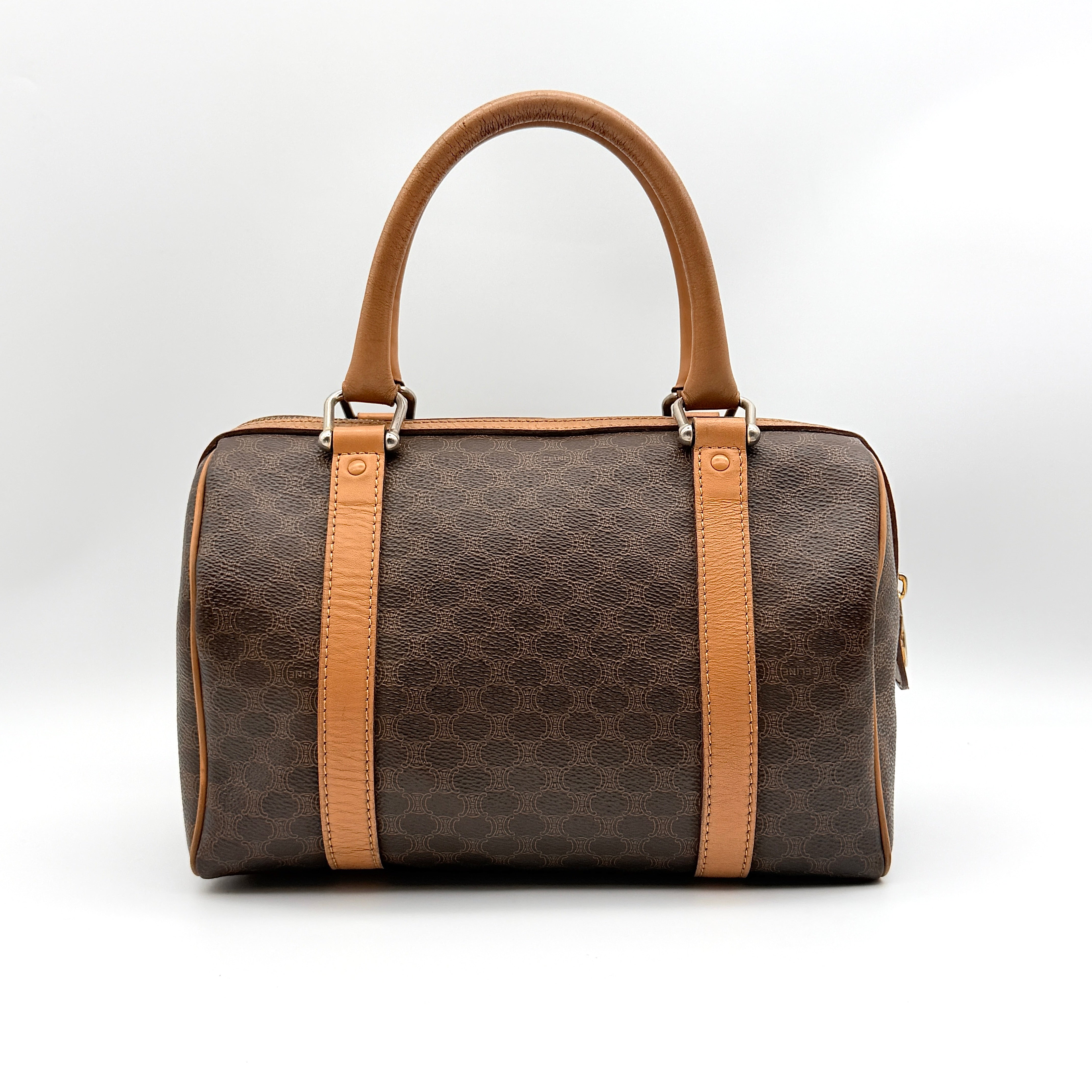 Celine Macadam Boston Bag Brown/Beige