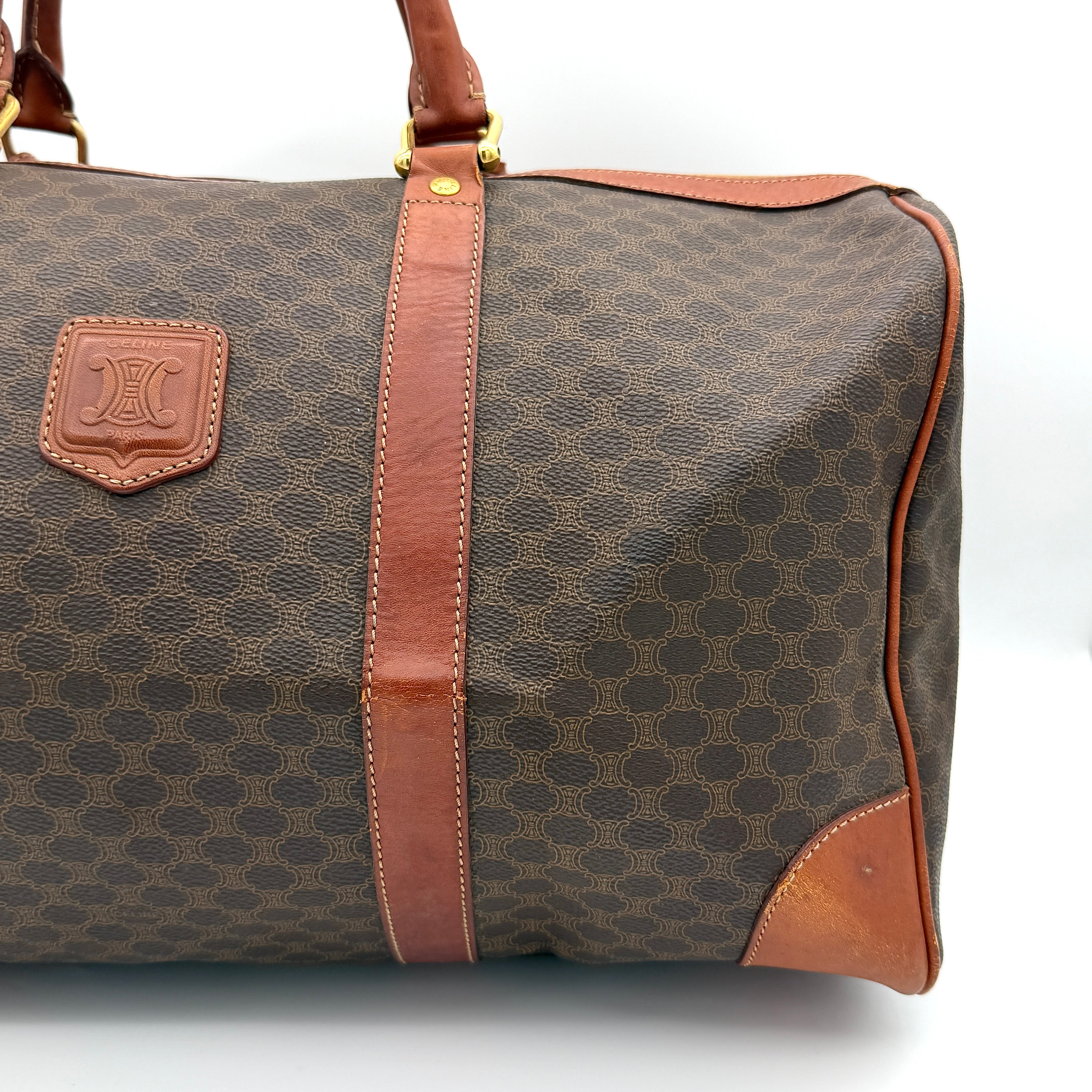 Celine Macadam Triomphe Duffle Bag Brown