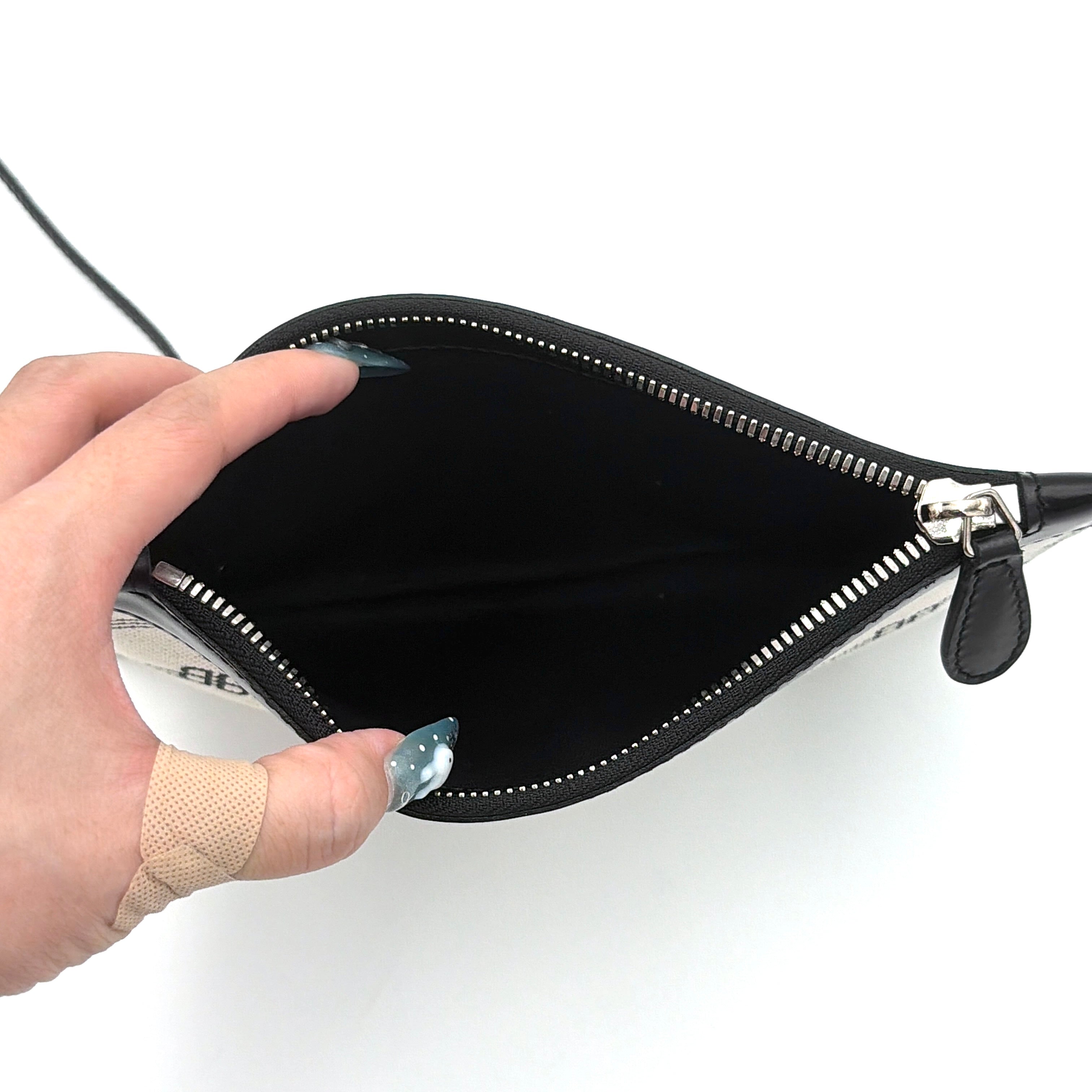 Balenciaga BB Navy Cabas Hobo Tote Bag Black/Cream