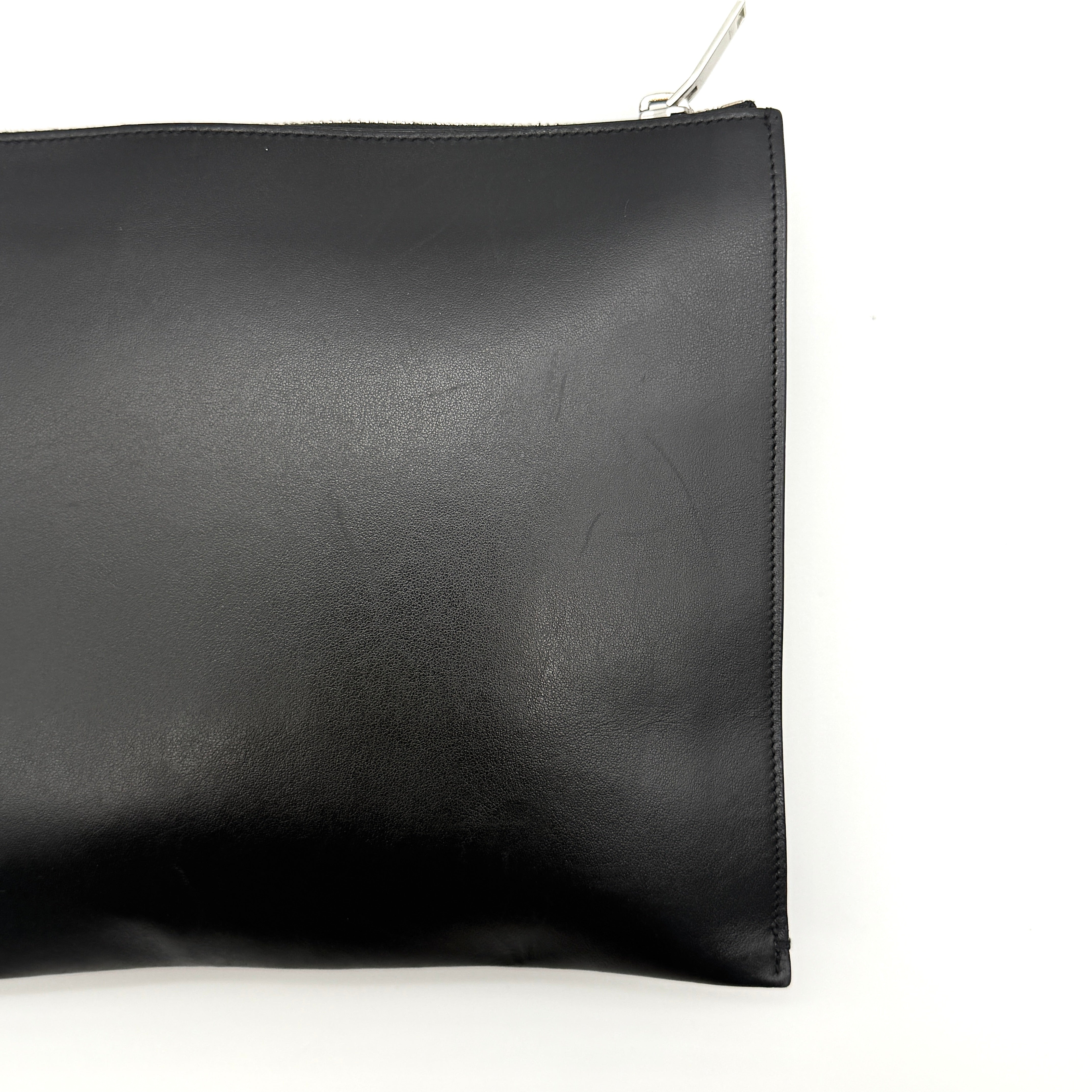 YSL Saint Laurent Paris Smoking Forever Clutch Bag Black