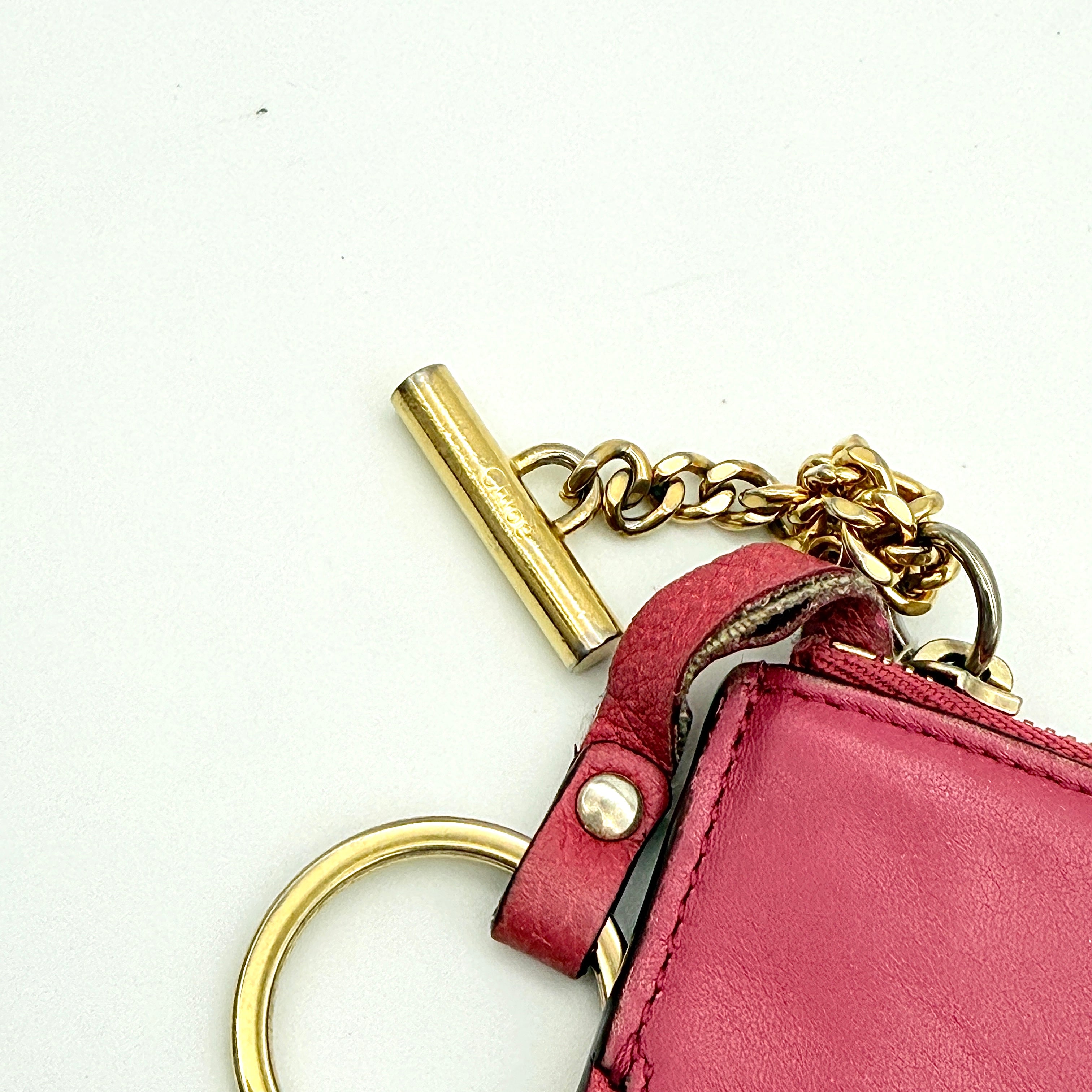 Chloe Leather Coin Case Pink