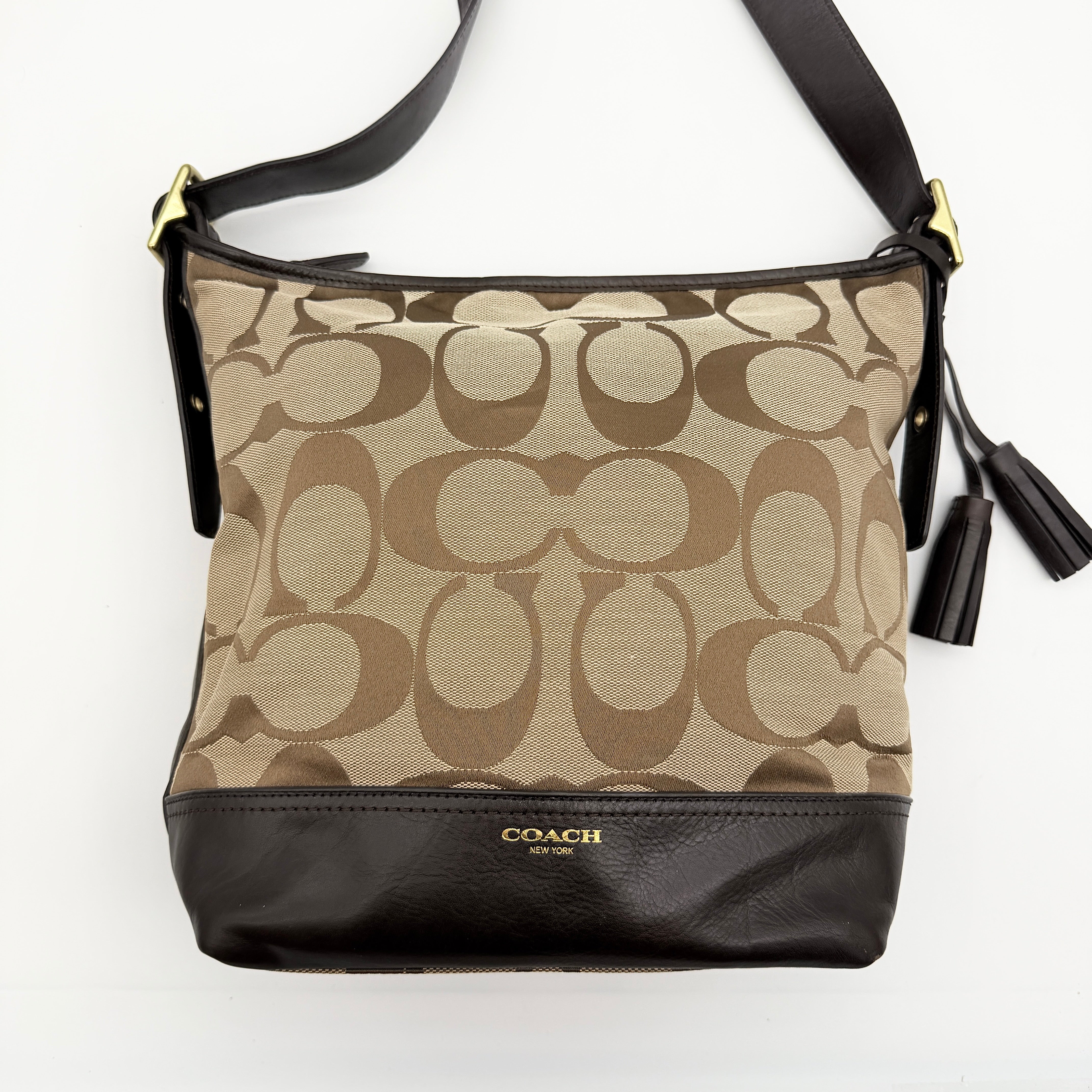 Coach Signature Legacy Hobo Bag Beige/Brown