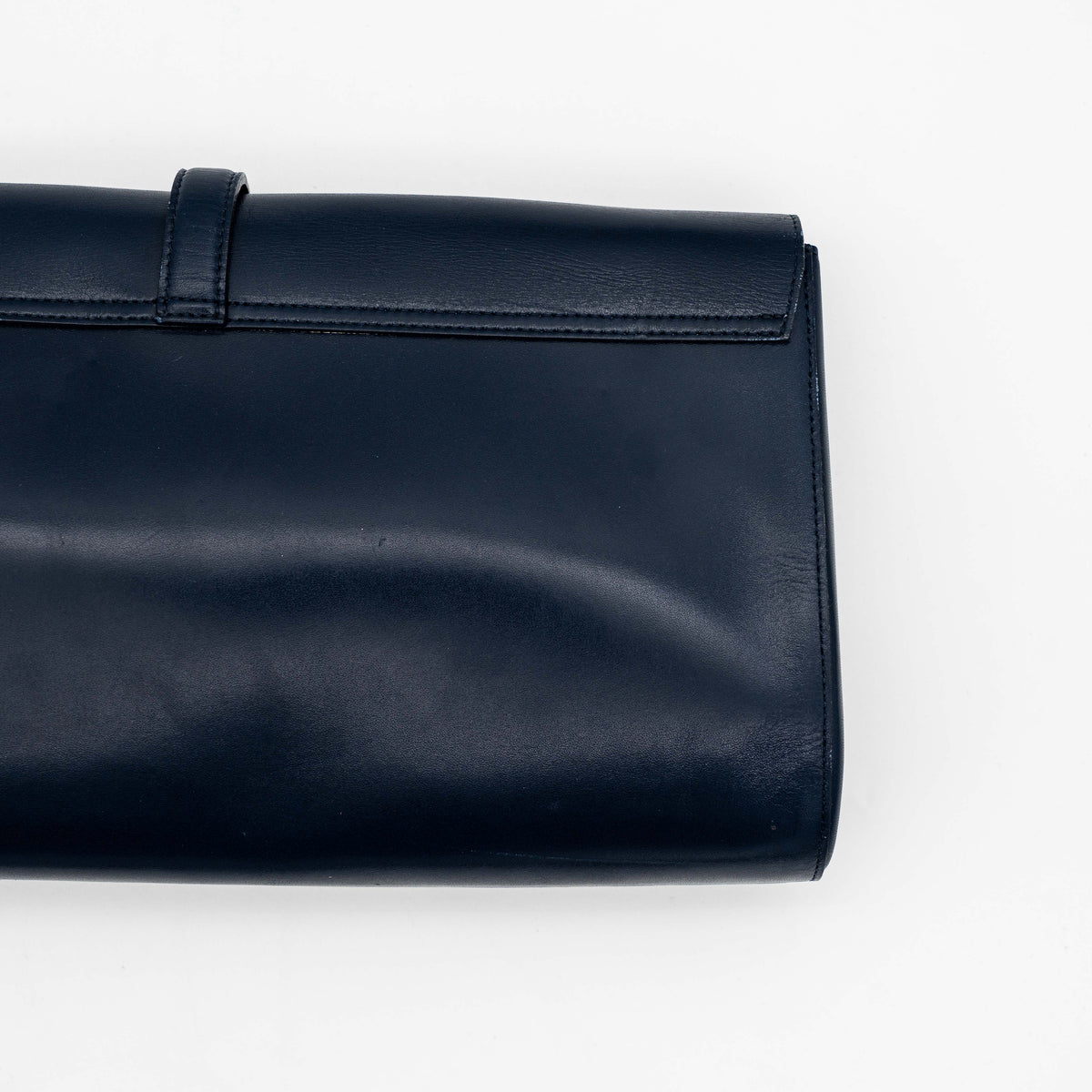 Samantha Thavasa LAPLUME Leather Clutch Bag Navy Blue