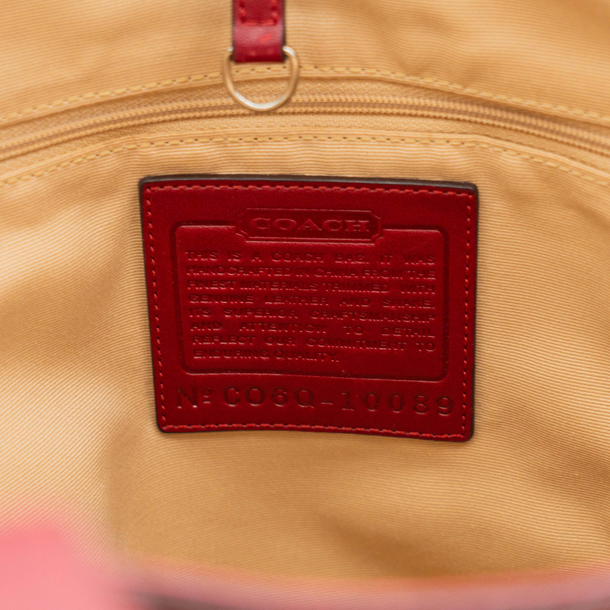 Coach Signature Patchwork Tote Bag Brown/Red