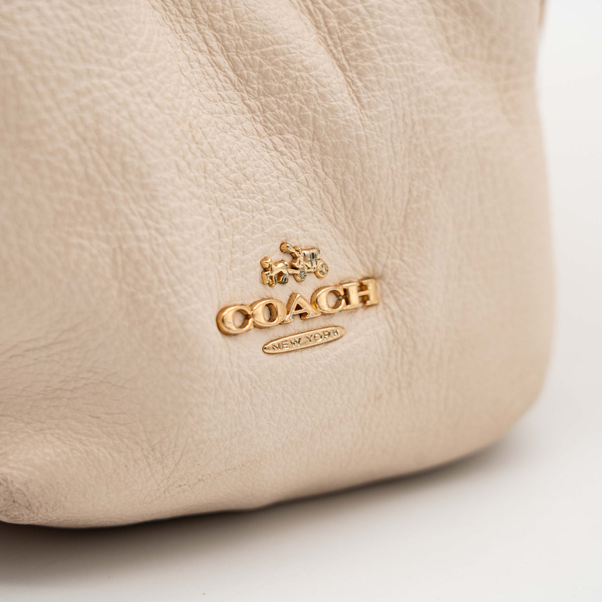 Coach Phoebe Snakeskin Hobo Shoulder Bag Beige/Ivory