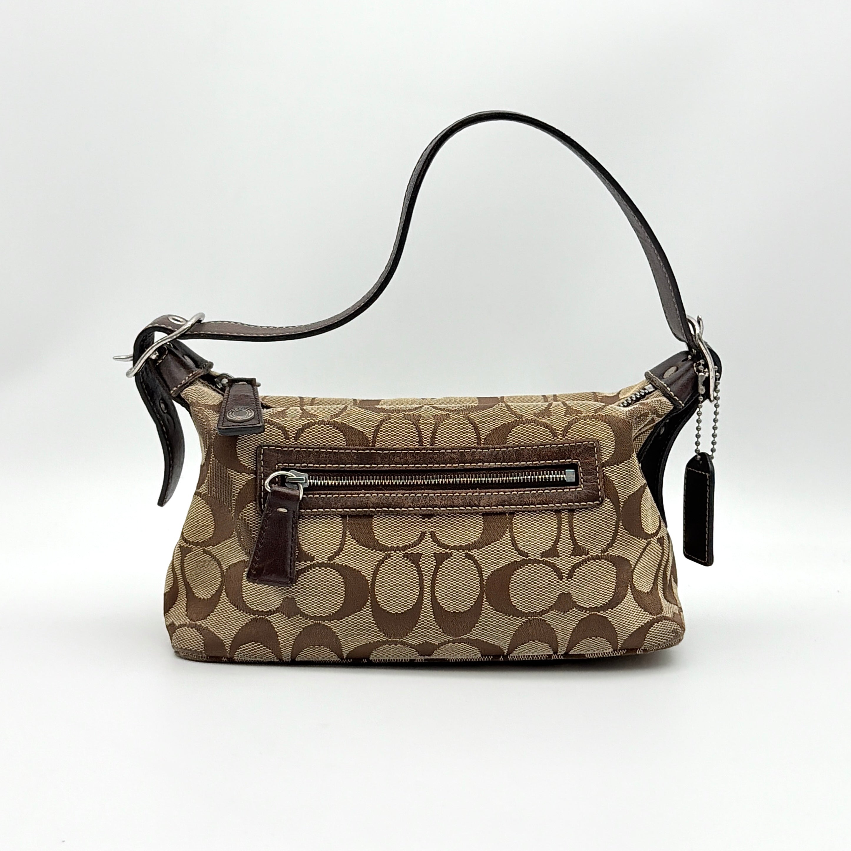 Coach Signature Hobo Shoulder Bag Beige/Brown