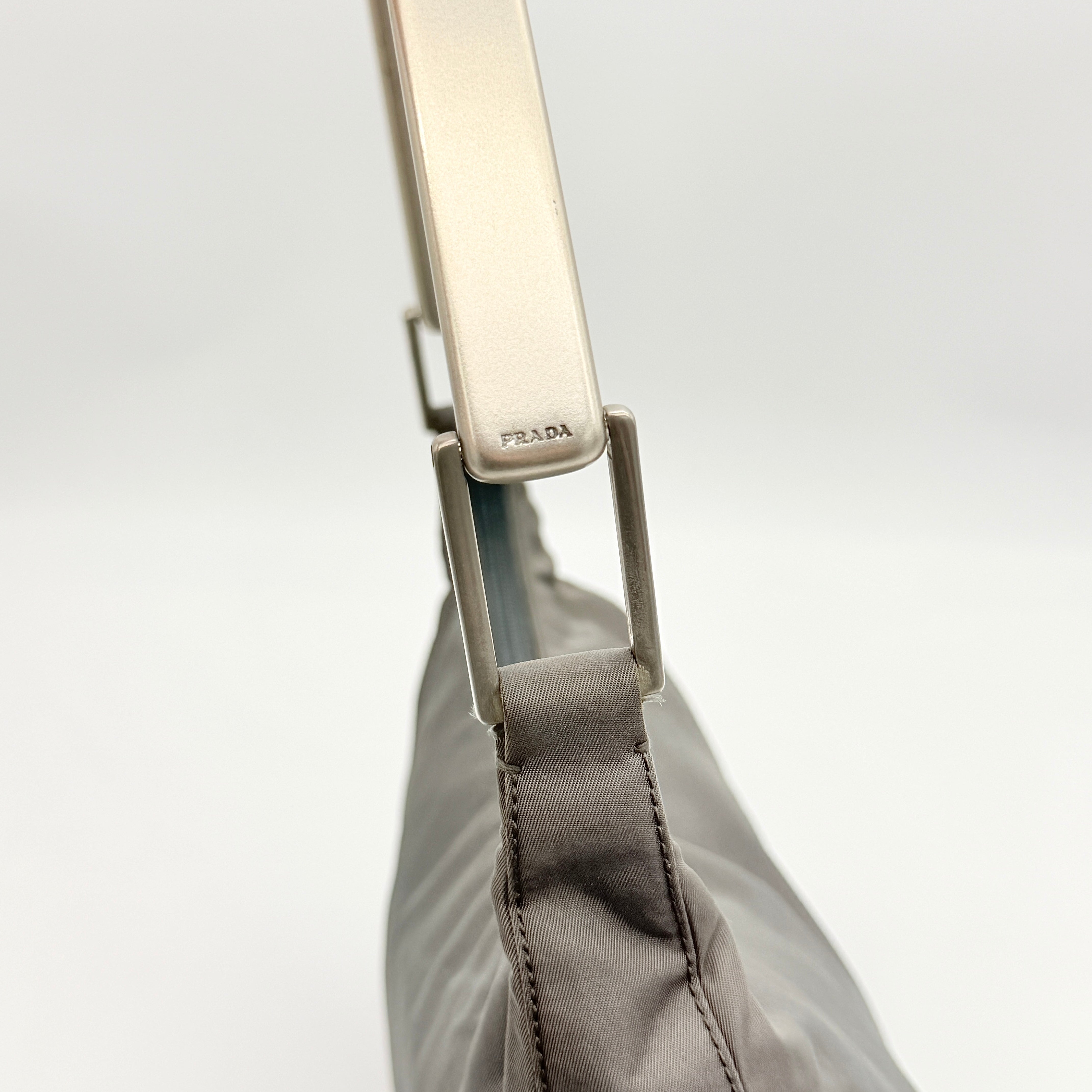 Prada Tessuto Nylon One Shoulder Bag Grey