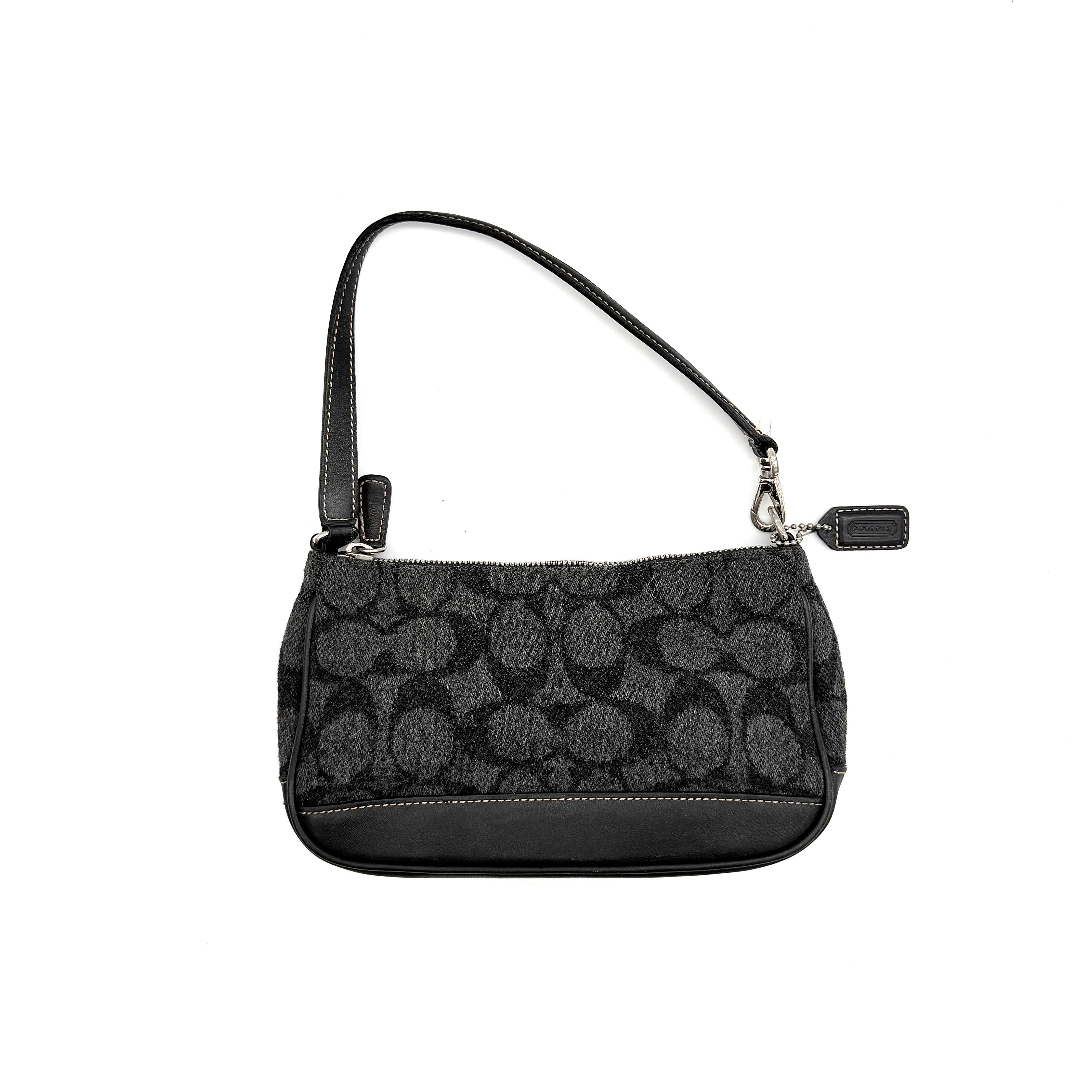 Coach Y2K Wool Demi Shoulder Bag Black/Grey