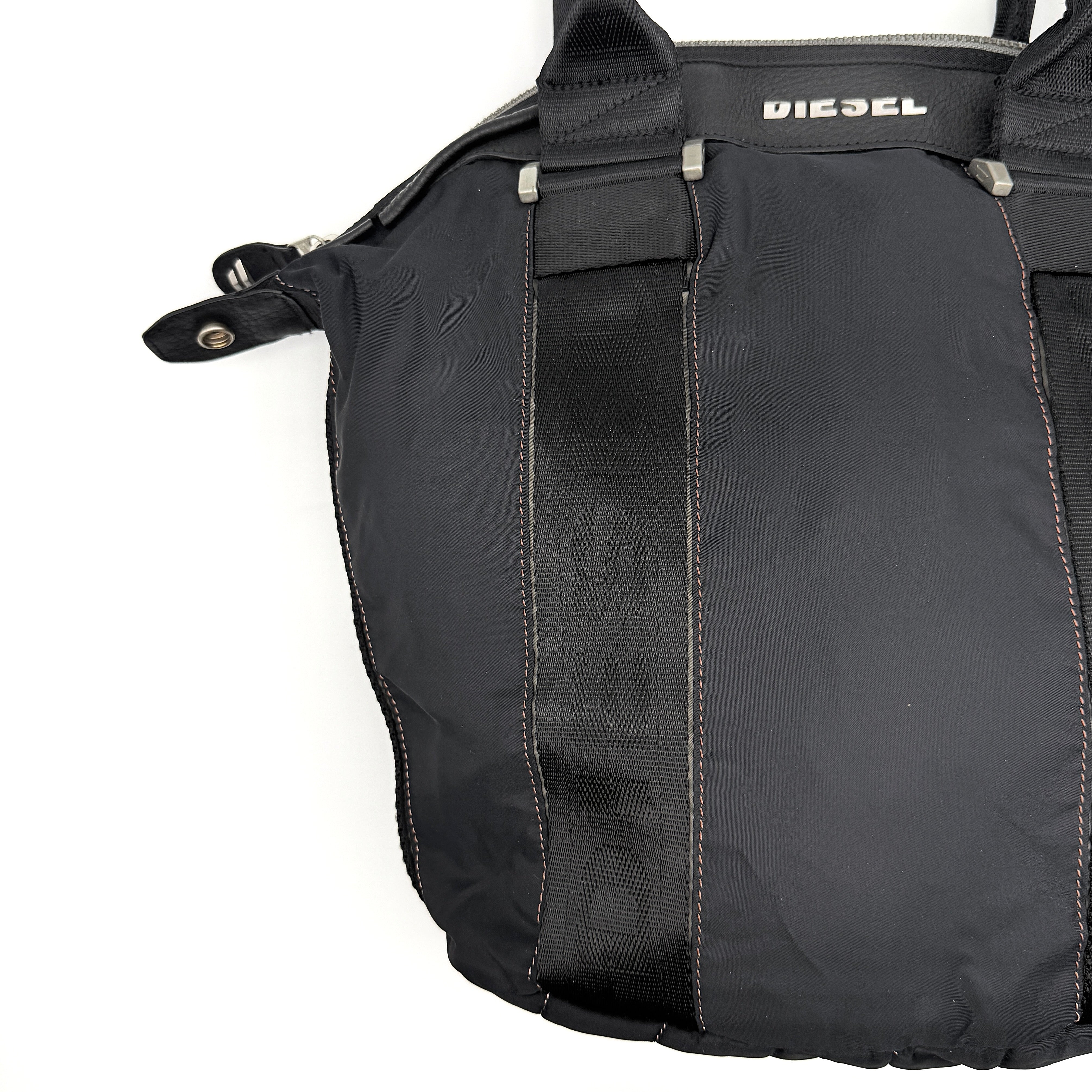 Diesel Y2K Nylon Shoulder Bag Black