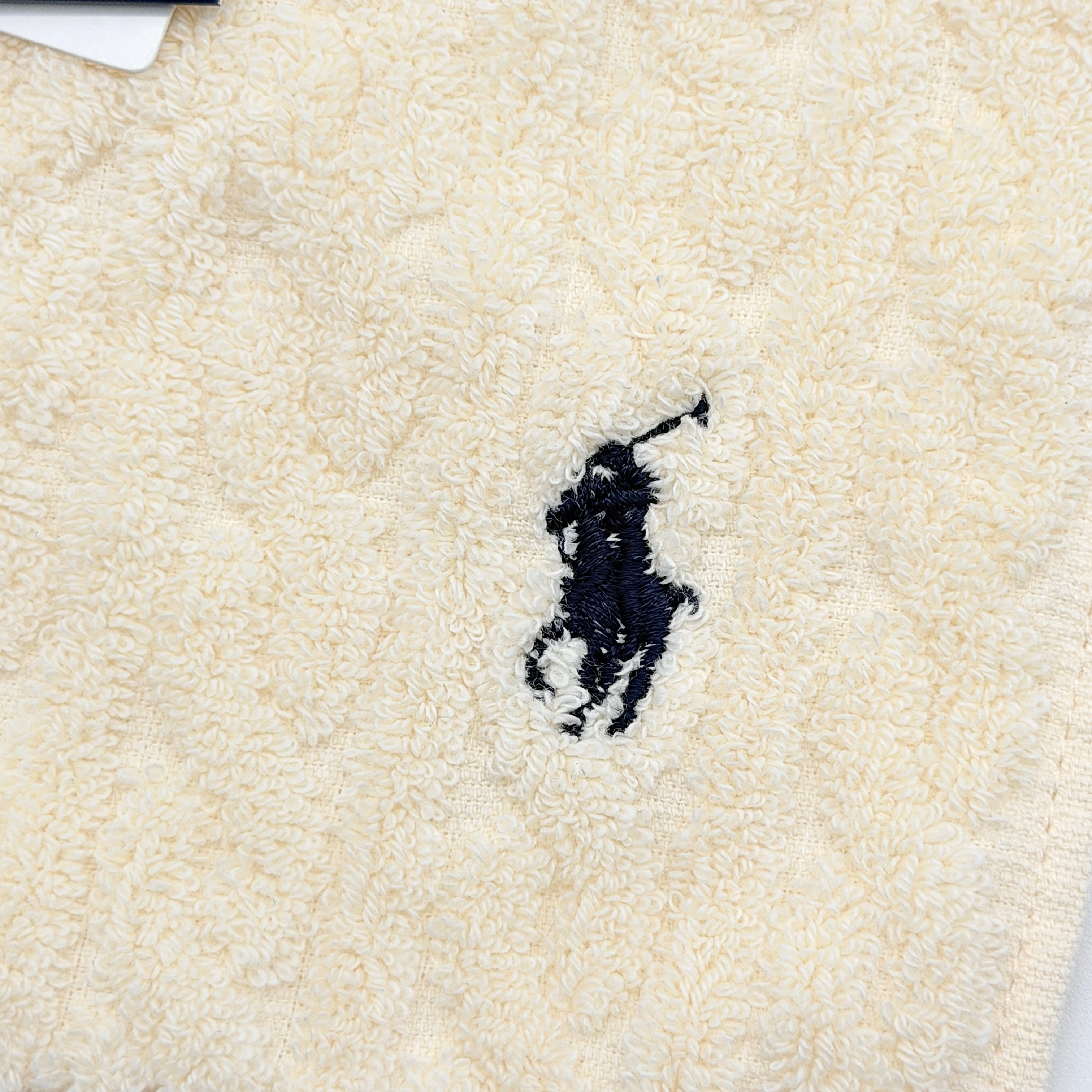 Ralph Lauren Polo Towel Handkerchief Gift Set Cream/Navy (2)