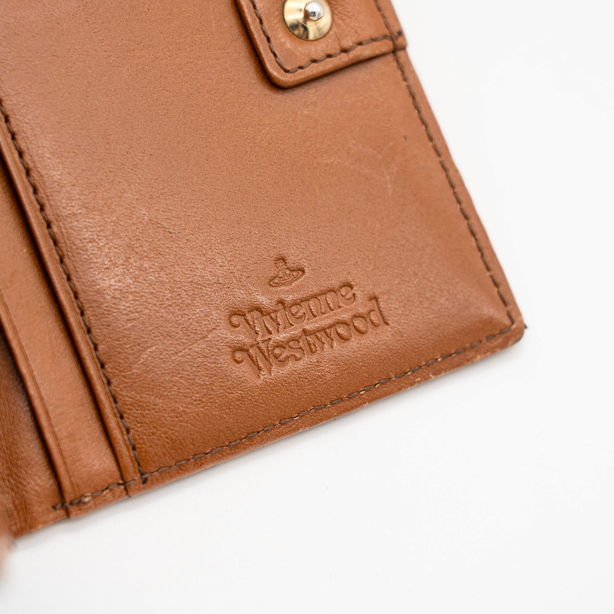 Vivienne Westwood Bridal Box Kisslock Bifold Wallet Brown