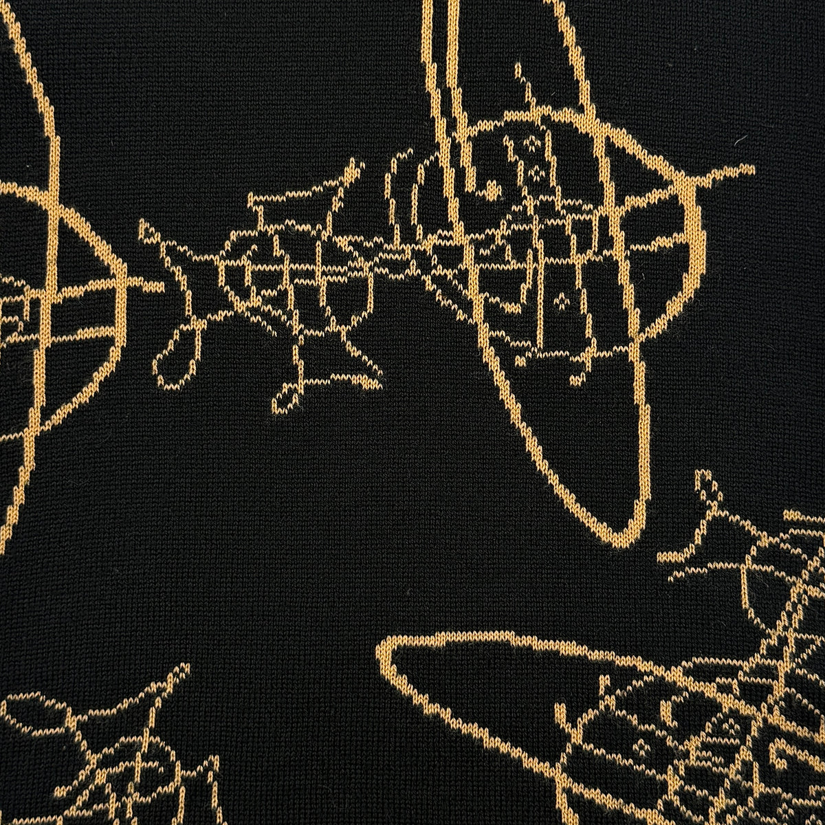 Vivienne Westwood Orb Monogram Reversible Scarf Beige/Black