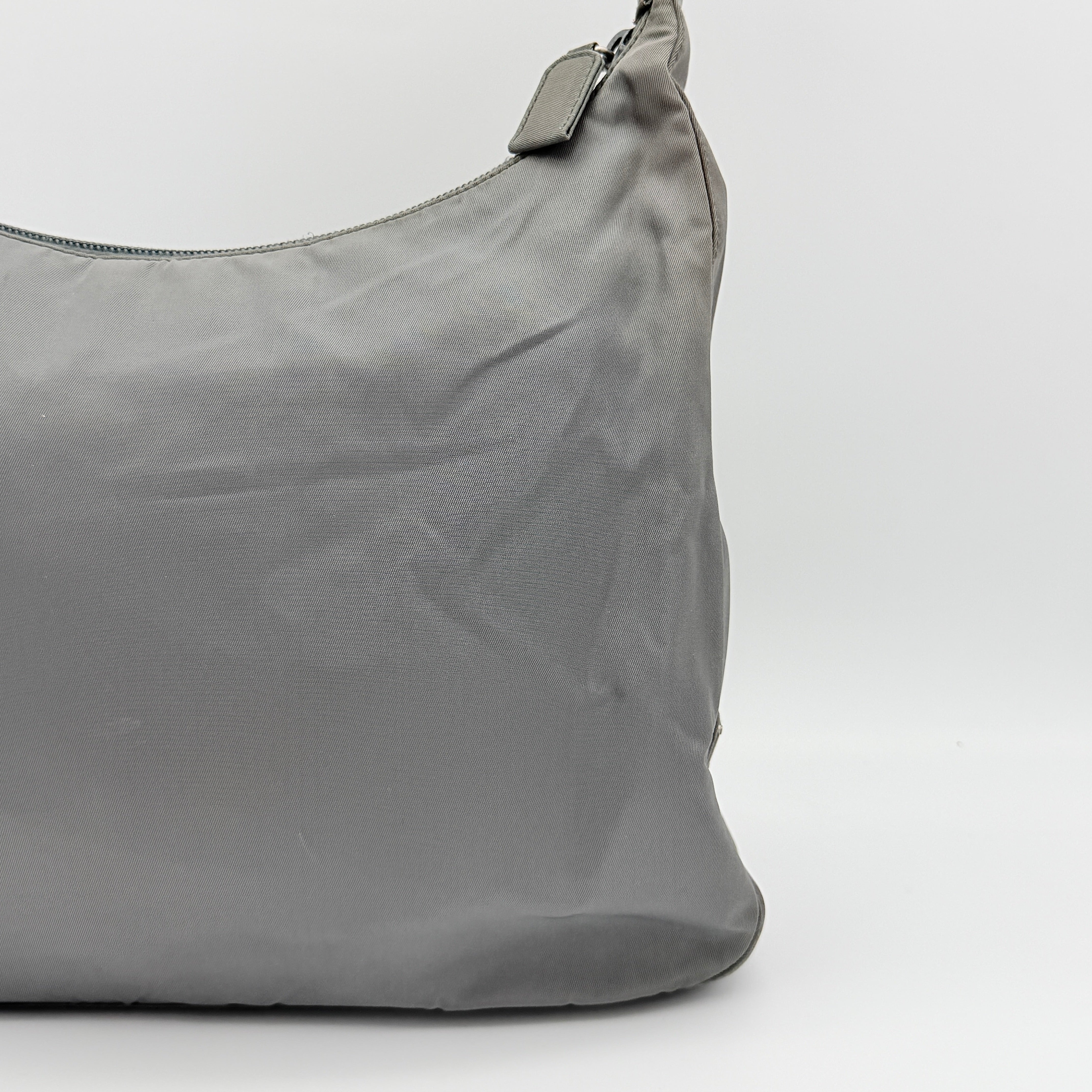 Prada Tessuto Nylon One Shoulder Bag Grey