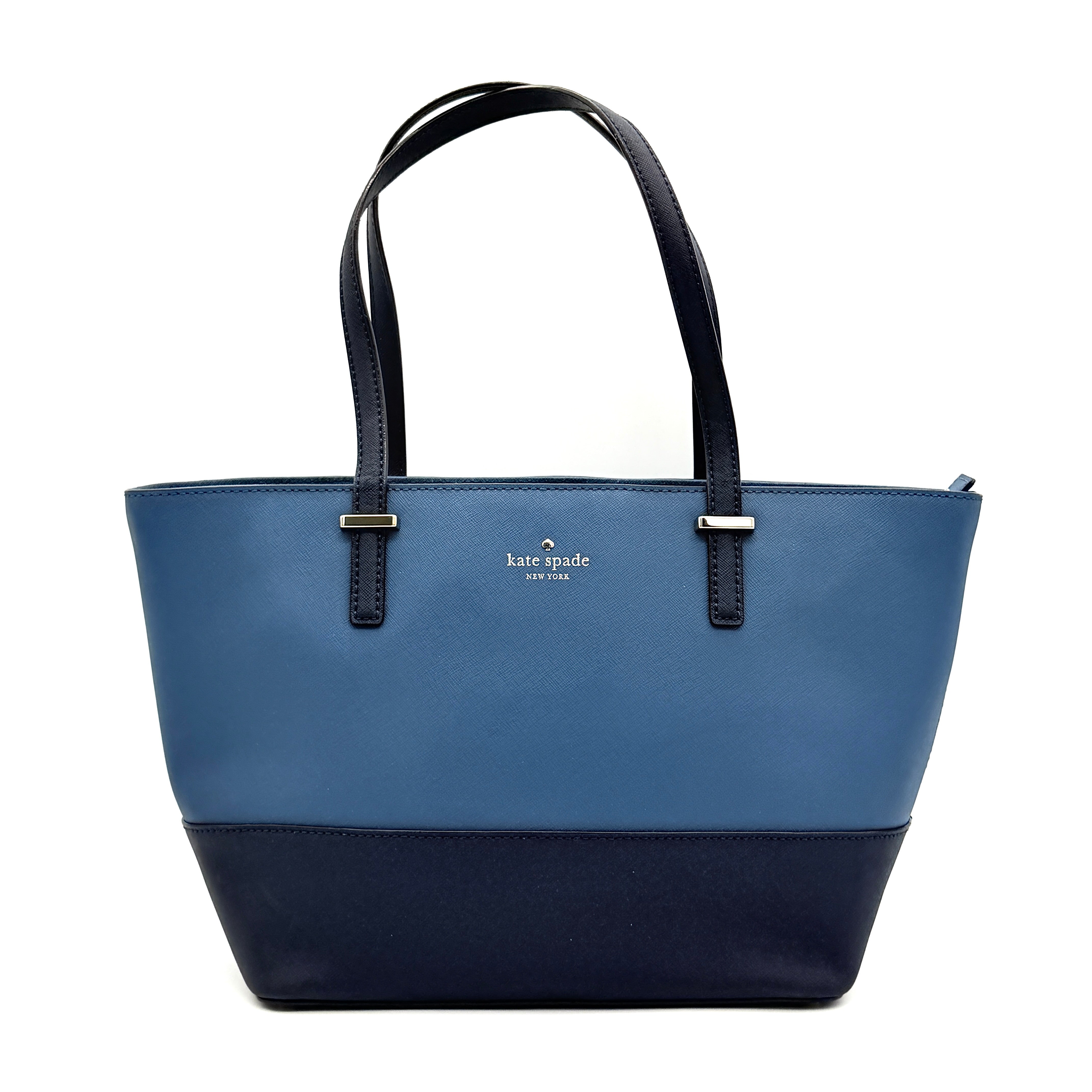 Kate Spade New York Leather Tote Bag Blue/Navy Blue
