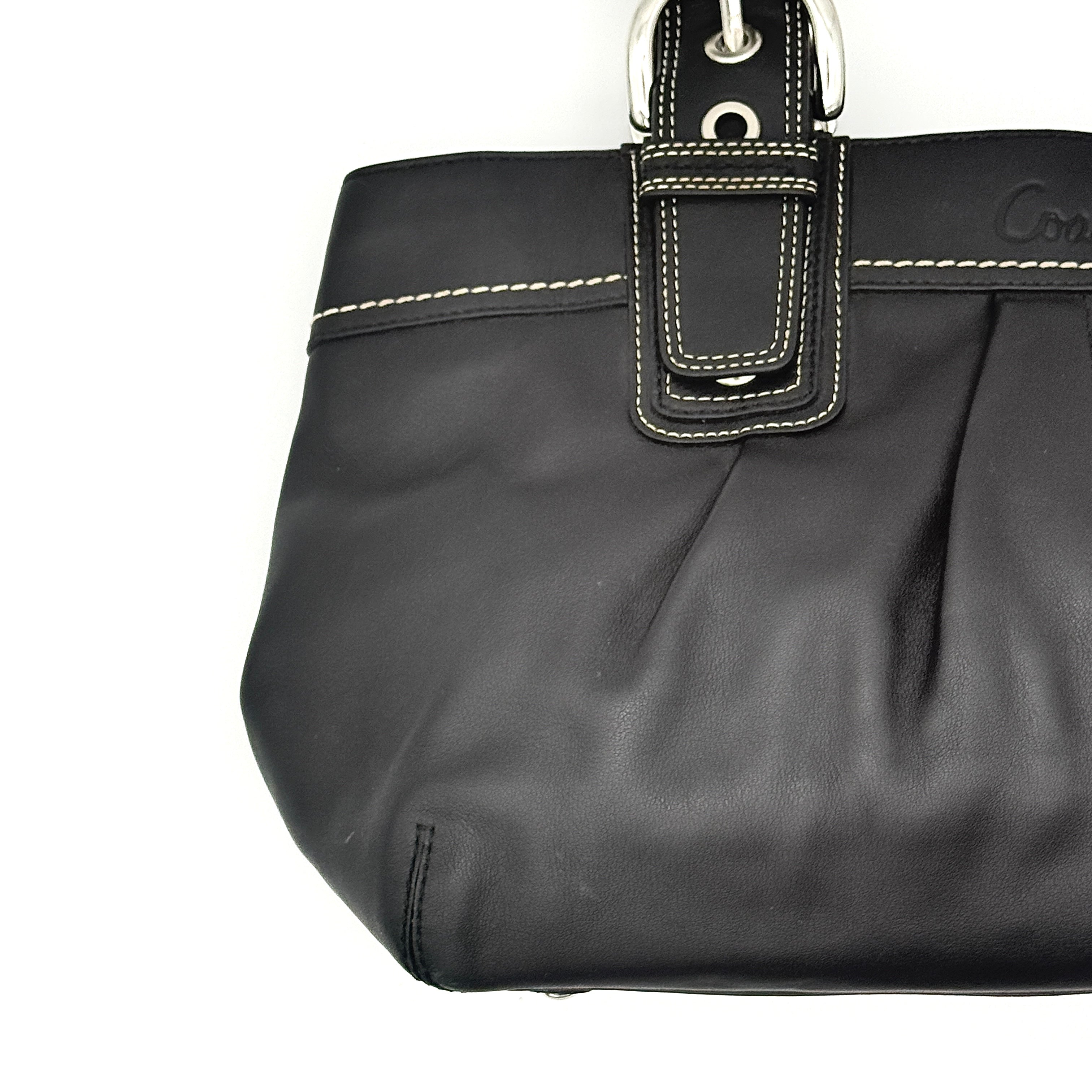 Coach Soho Hampton Pleated Shoulder Bag Black
