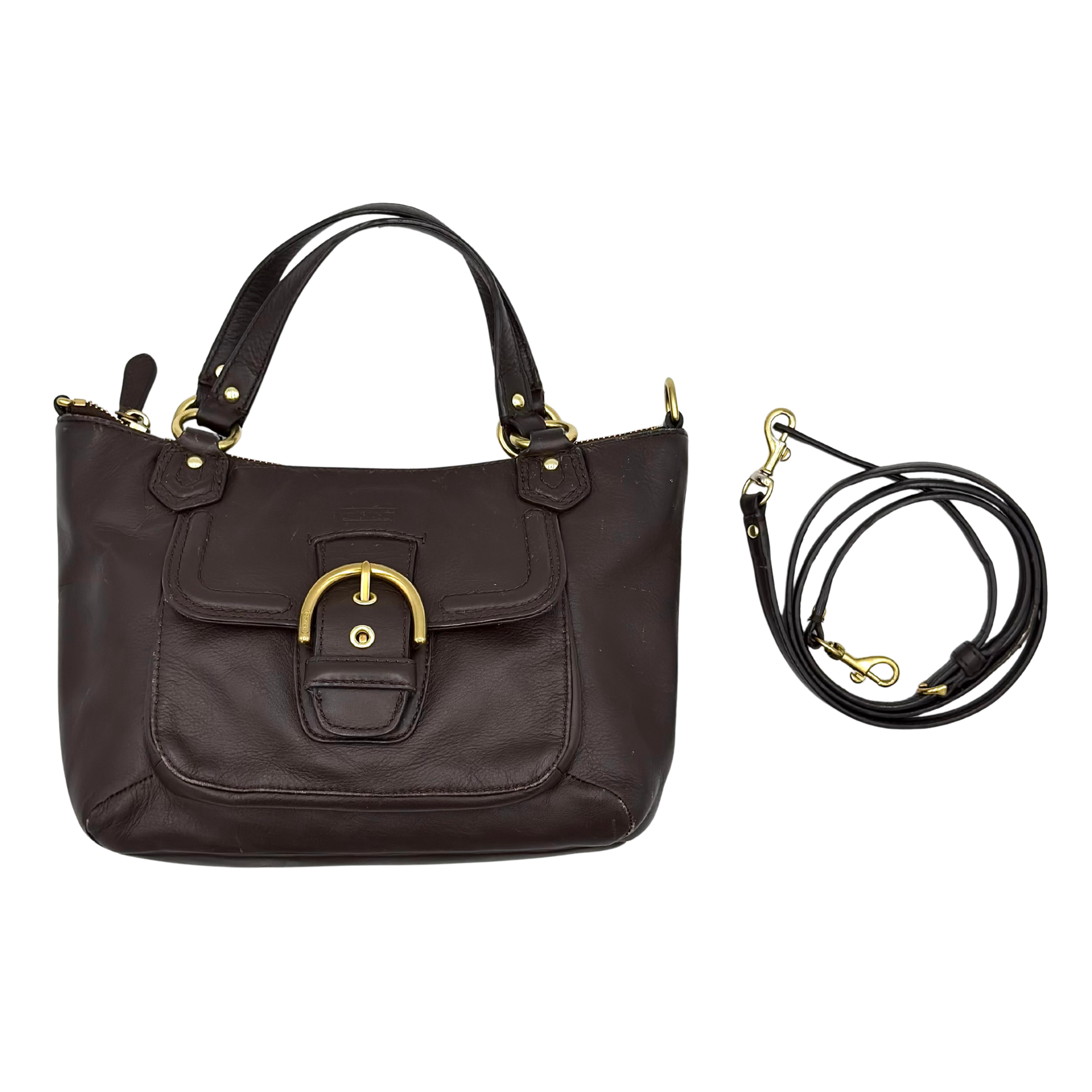 Coach 2Way Campbell Belle Shoulder Bag Brown