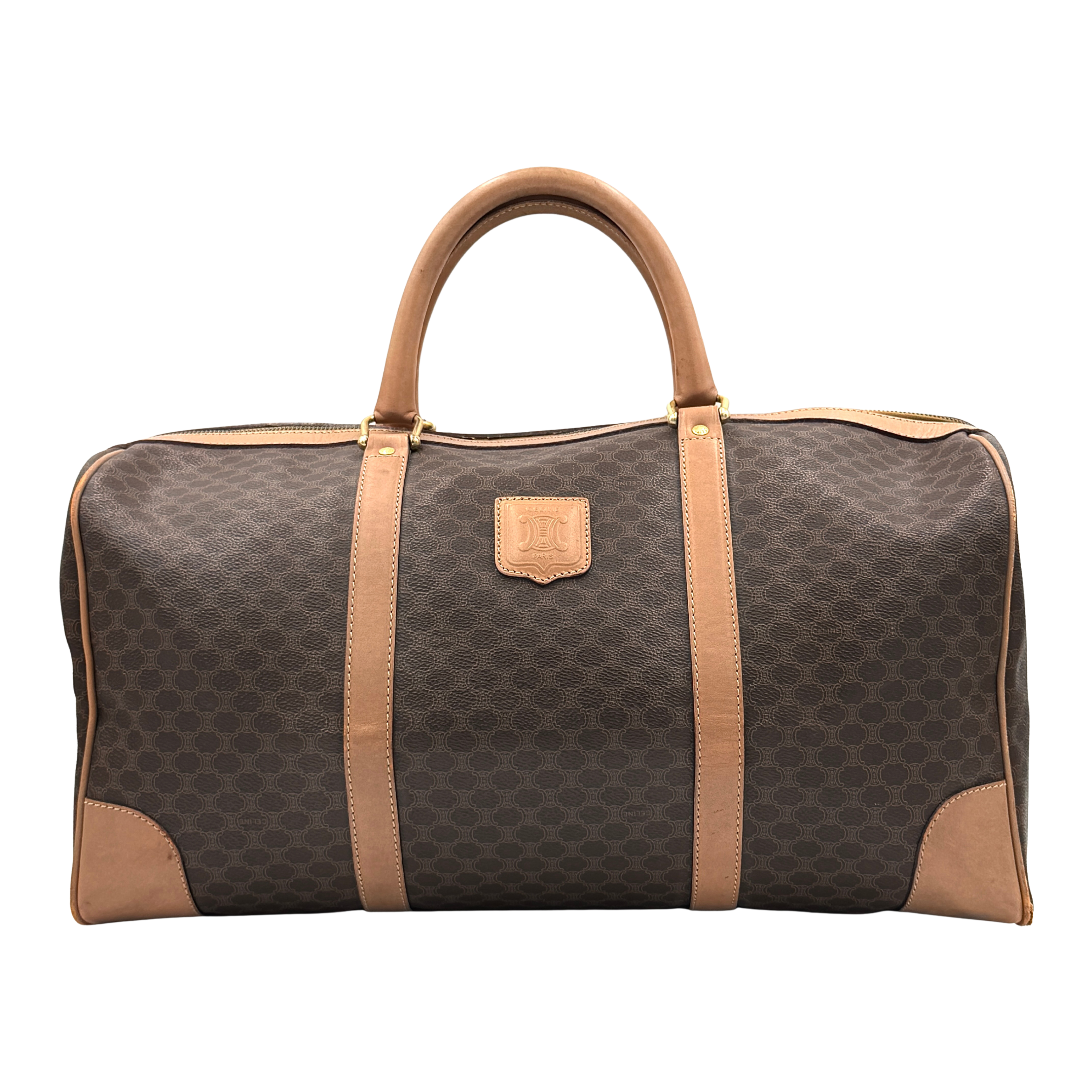 Celine Macadam Triomphe Duffle Bag Beige/Brown