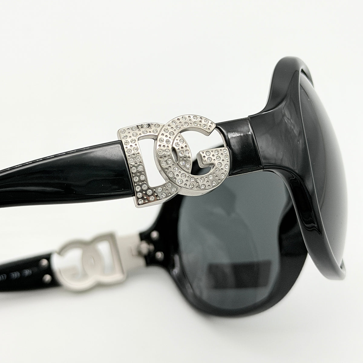 Dolce & Gabbana DG6030B DG Rhinestone Sunglasses Black