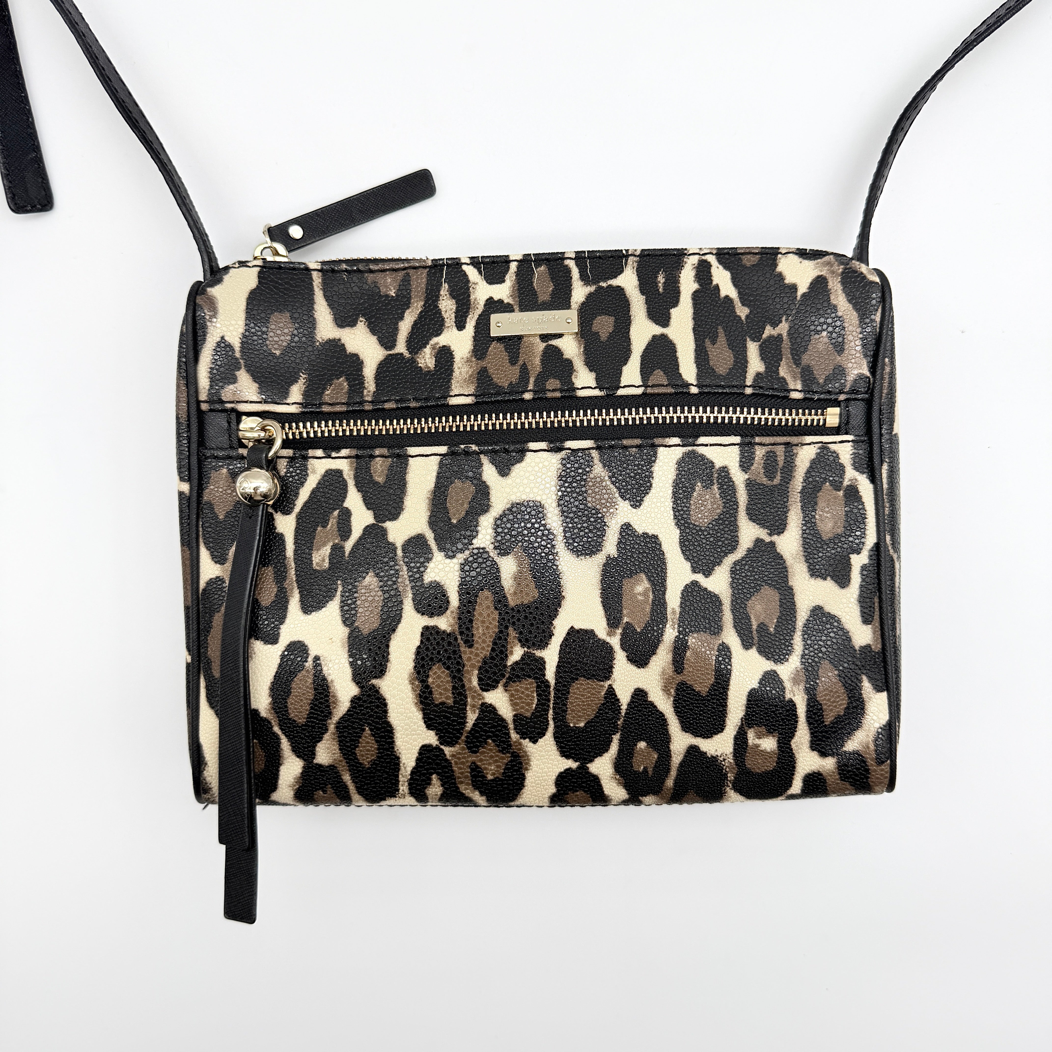 Kate Spade New York Leopard Crossbody Bag Black