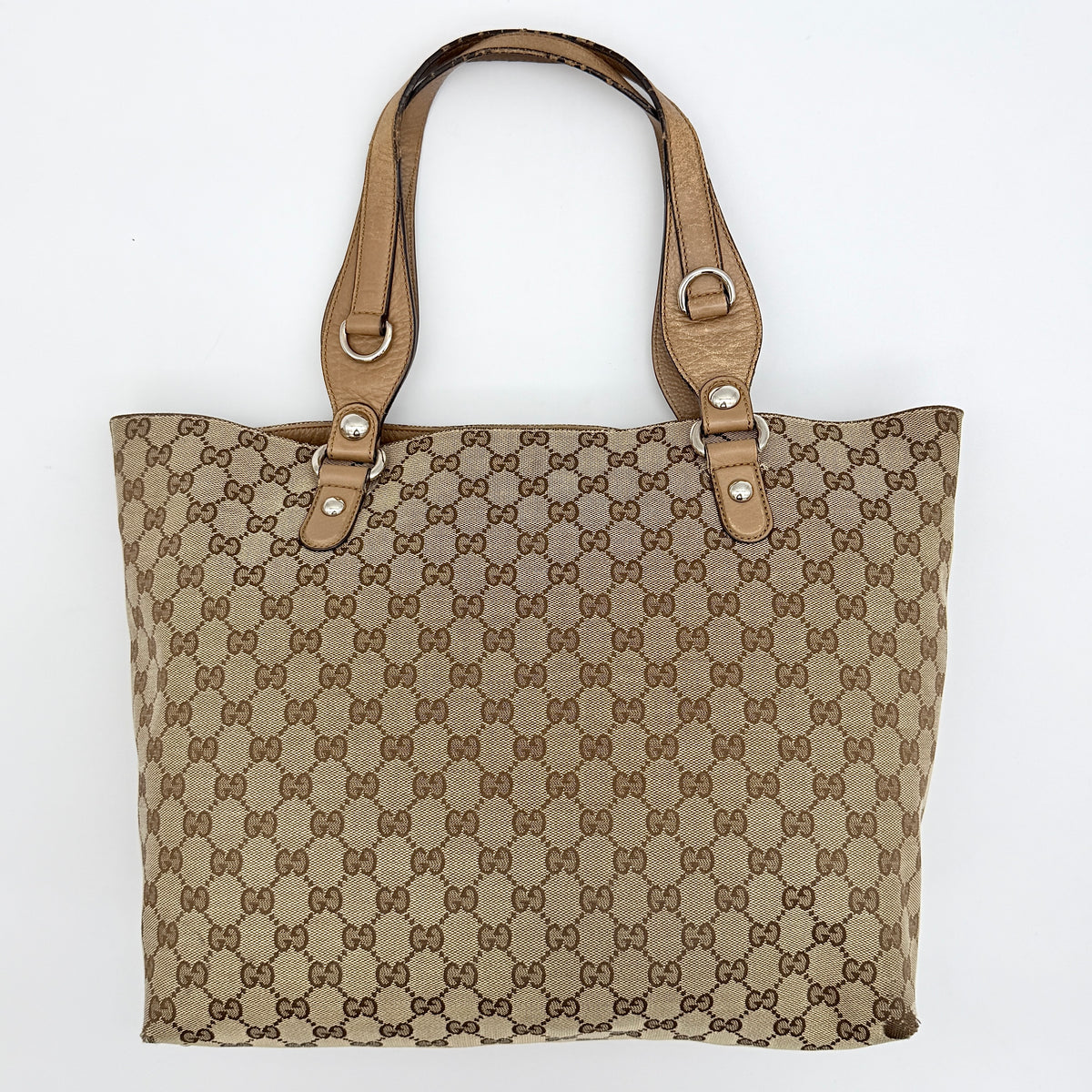 Gucci GG Monogram Icon Bit Shoulder Bag Beige/Brown