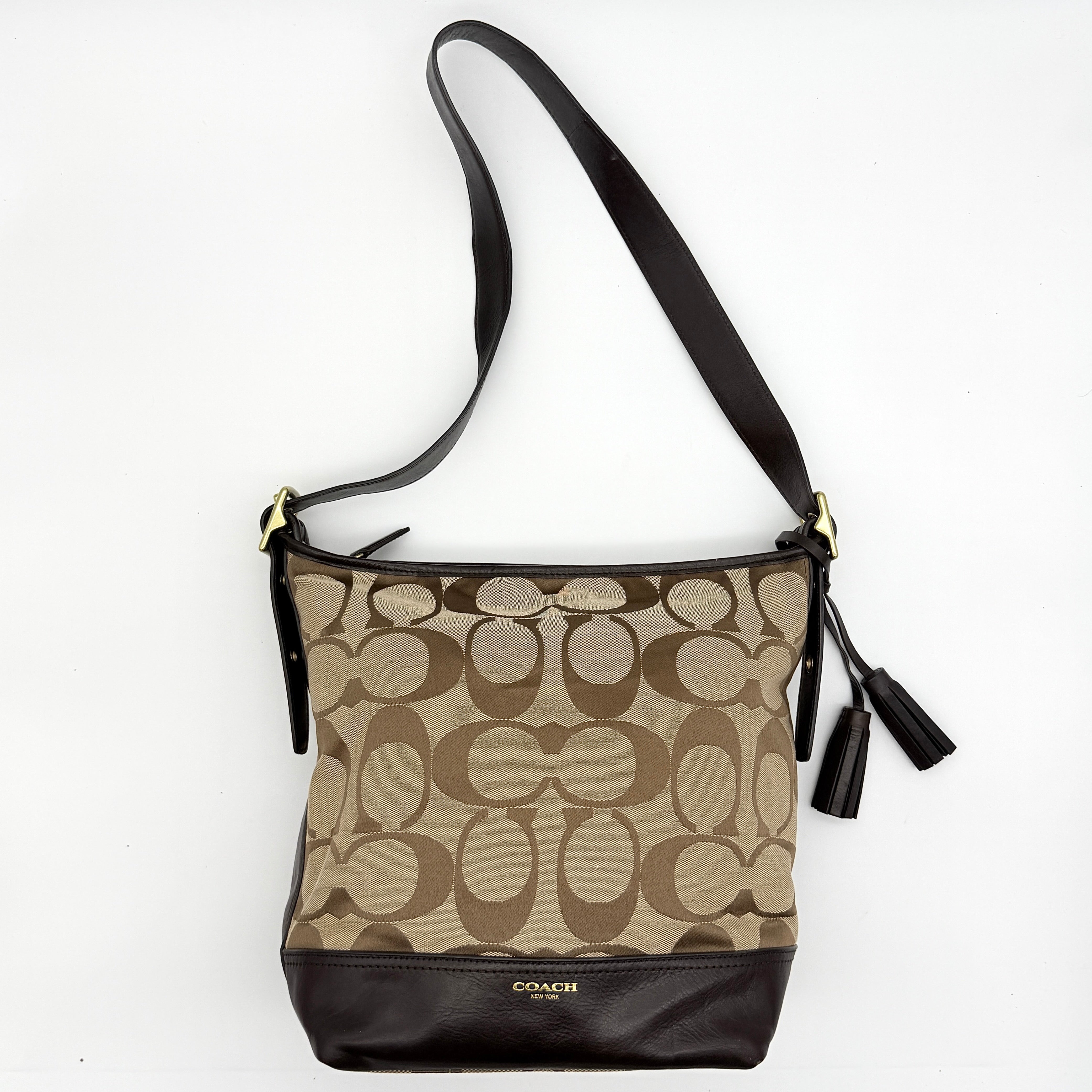 Coach Signature Legacy Hobo Bag Beige/Brown