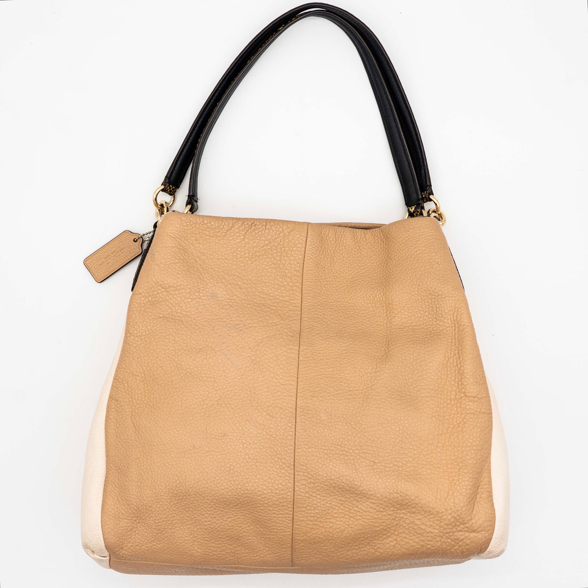 Coach Phoebe Snakeskin Hobo Shoulder Bag Beige/Ivory