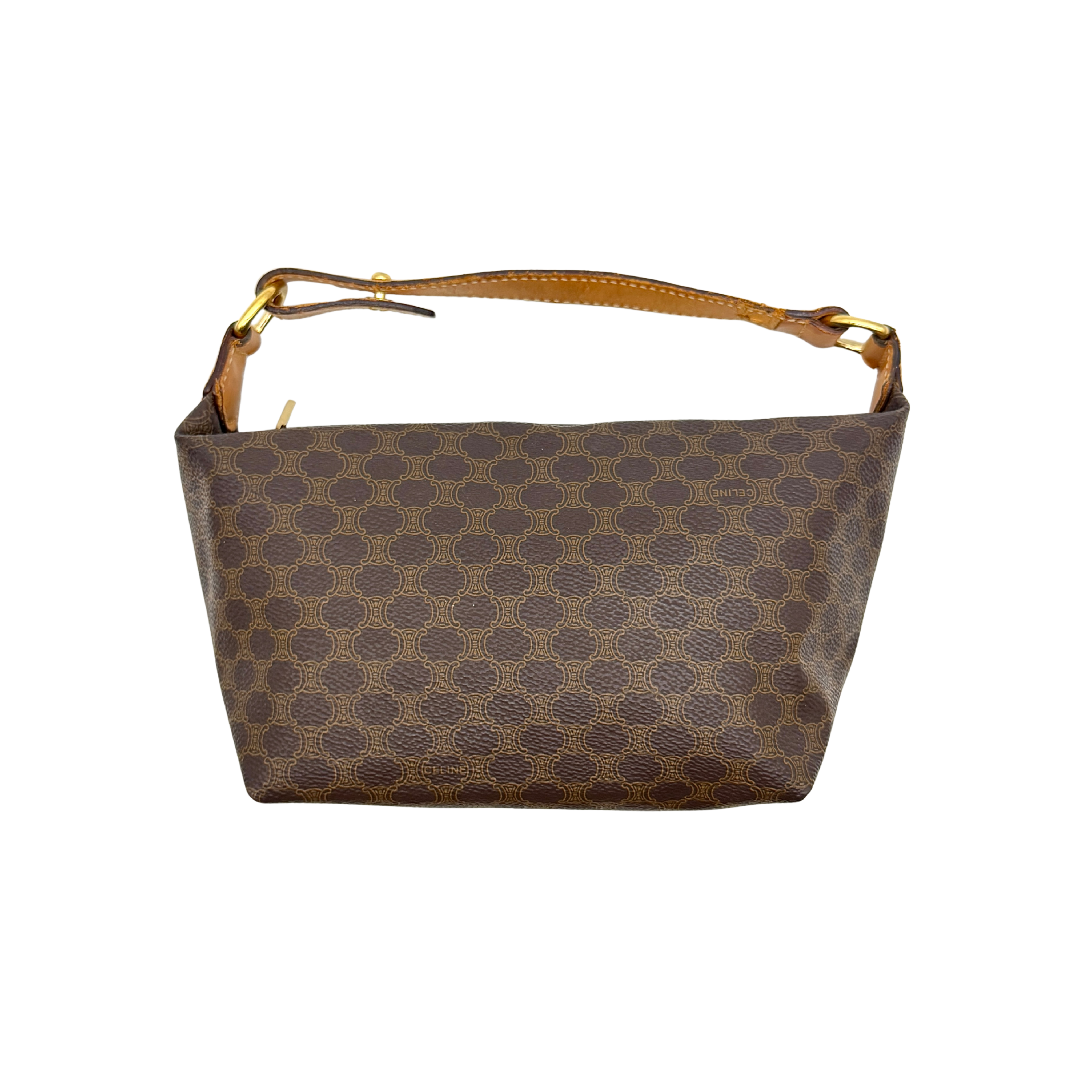 Celine Macadam Hobo Shoulder Bag Brown