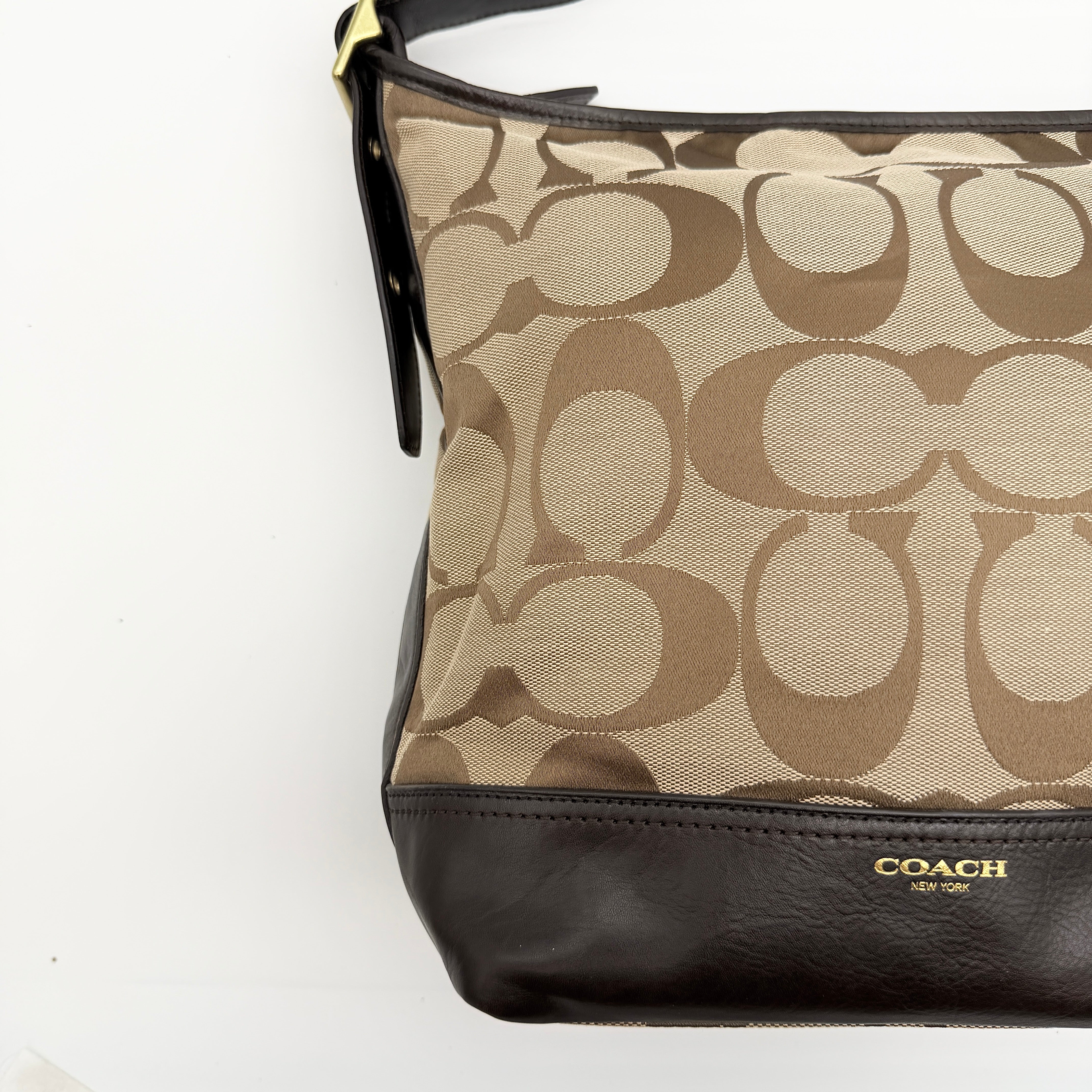 Coach Signature Legacy Hobo Bag Beige/Brown