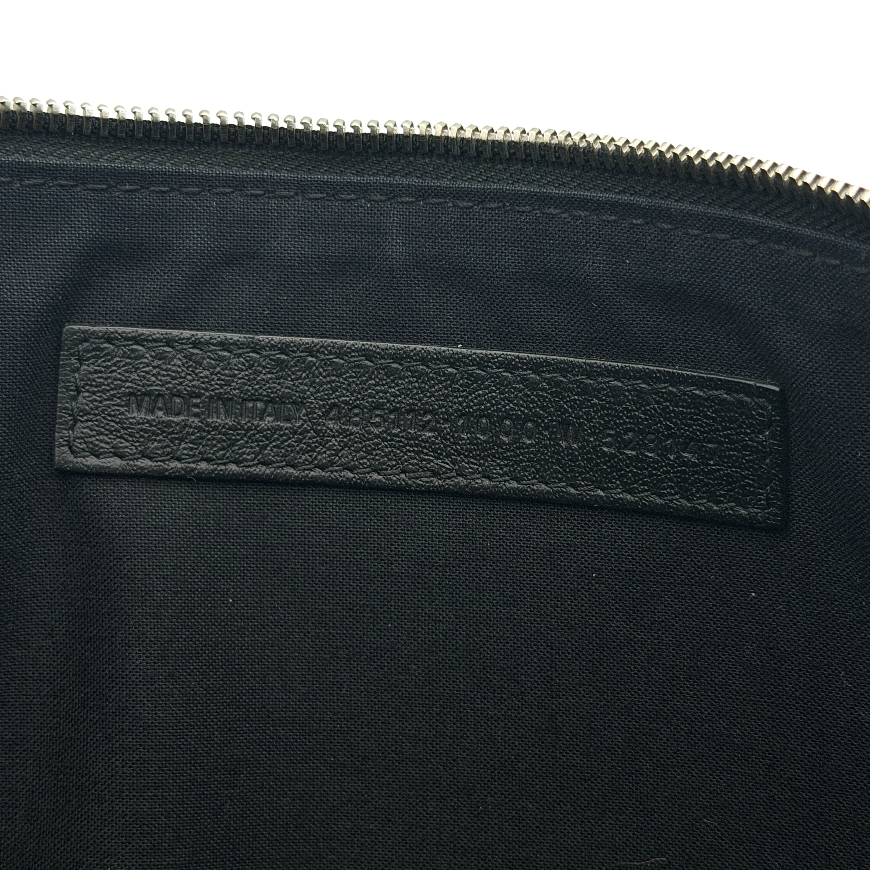 Balenciaga Everyday Logo Pouch Clutch Bag Black